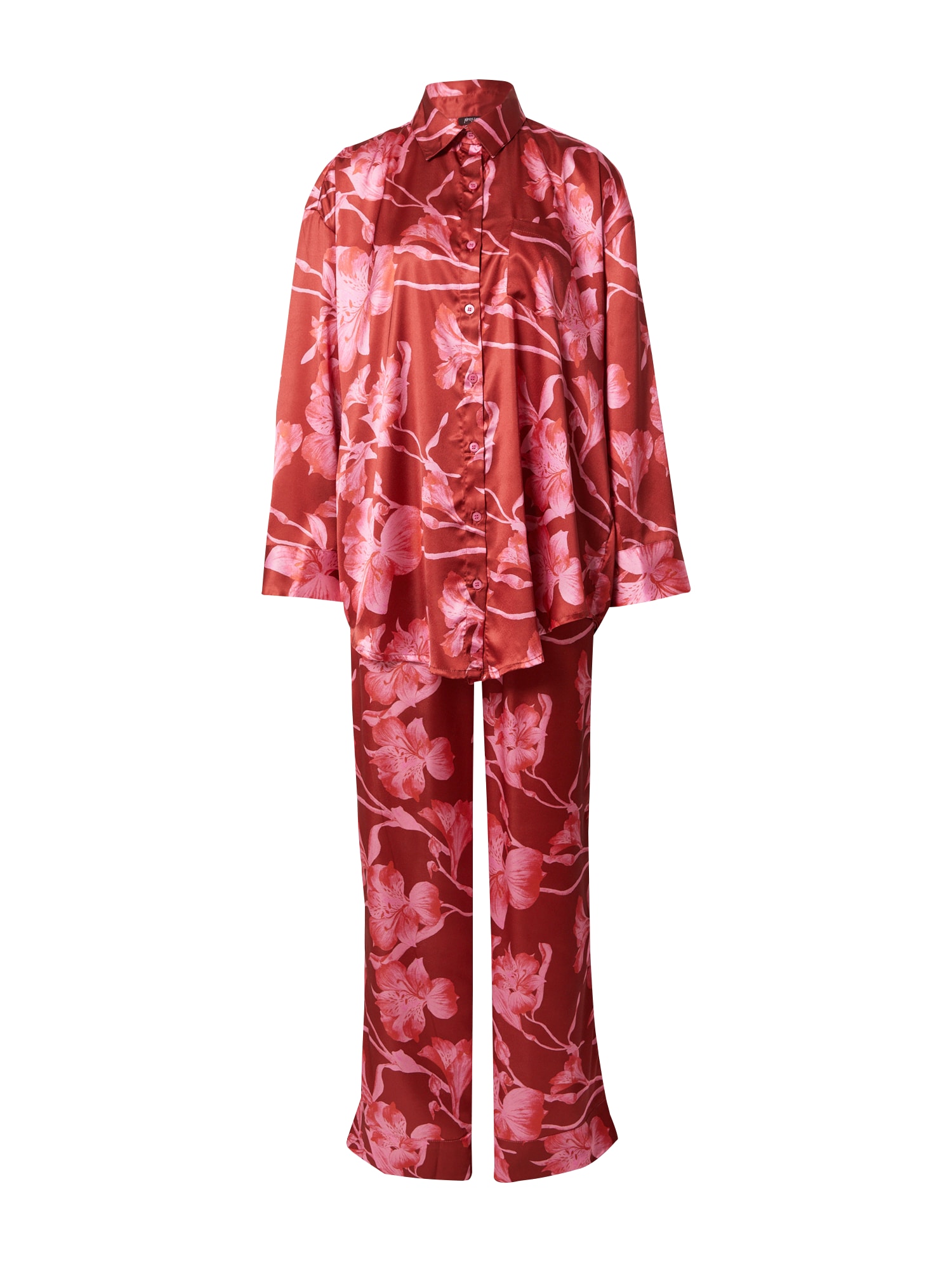 Nasty Gal Moteriškas kostiumėlis su kelnėmis rožinė / raudona