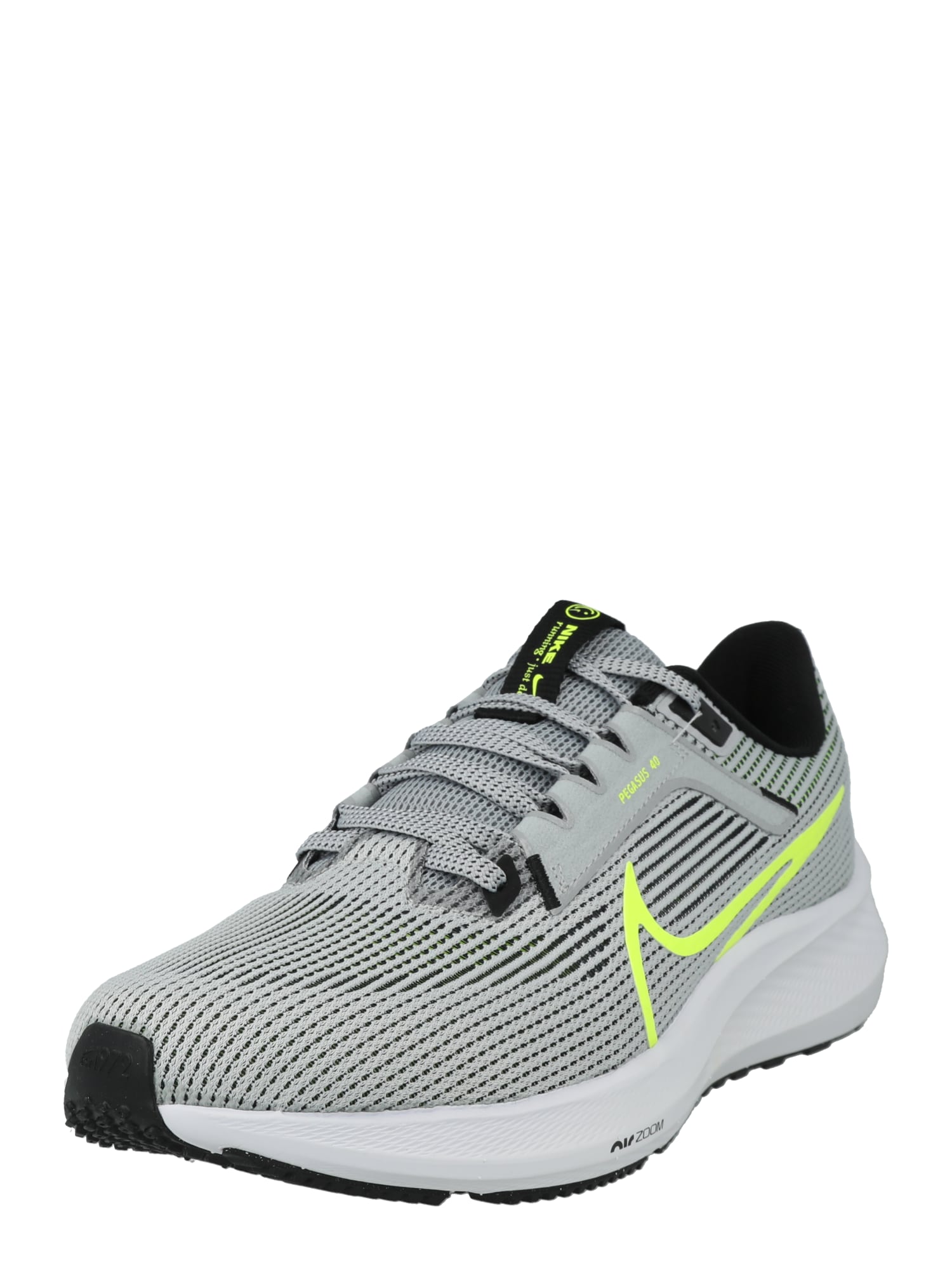NIKE Sneaker de alergat 'Air Zoom Pegasus 40'  galben neon / gri fumuriu / negru