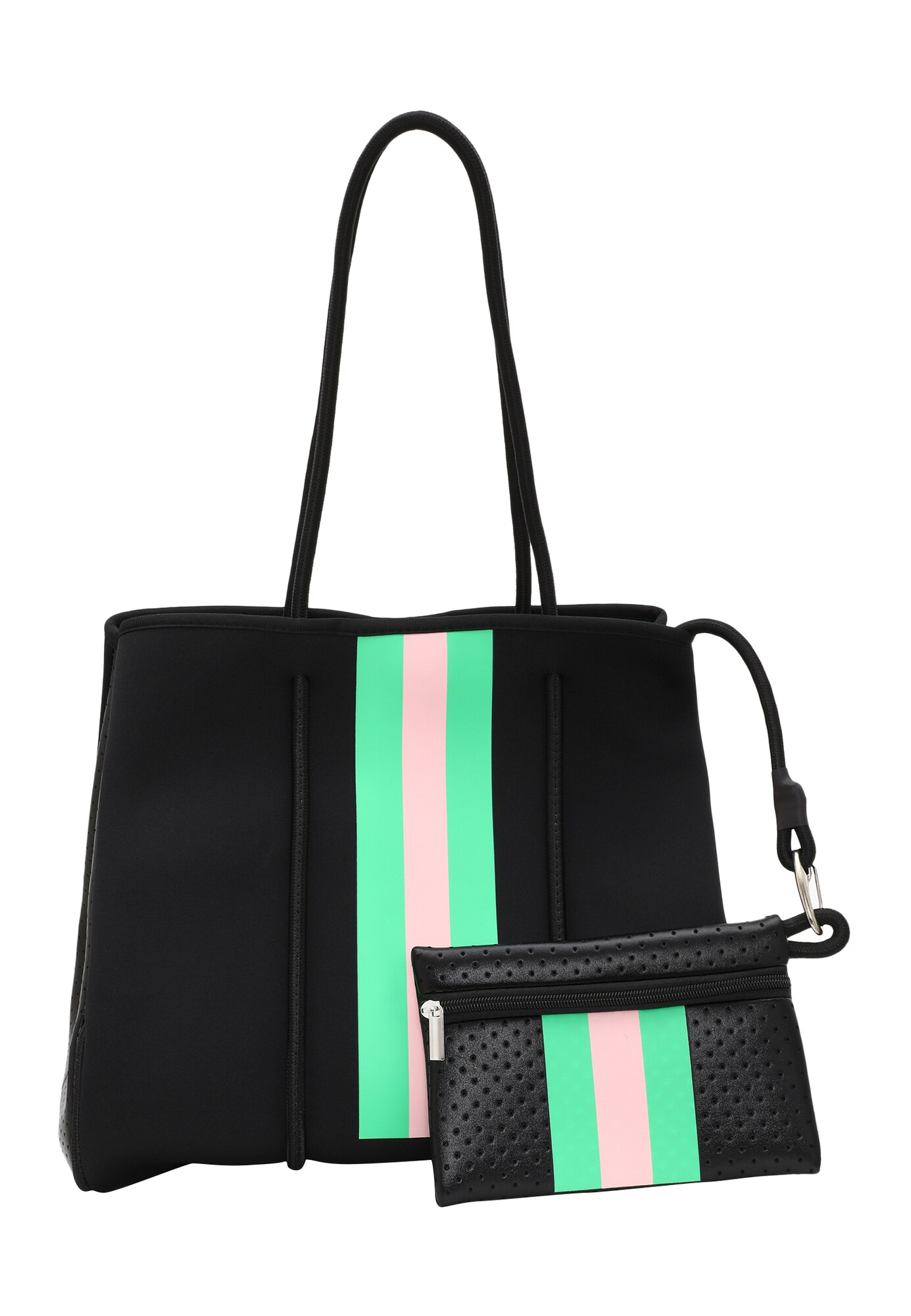 FELIPA Shopper  svetlozelená / ružová / čierna