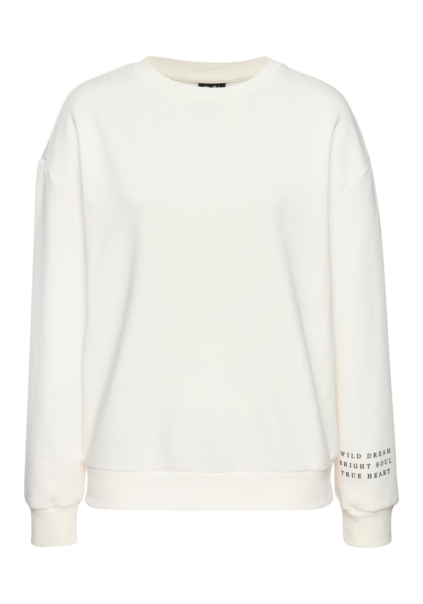 BUFFALO Sweater majica moka smeđa / crna / bijela