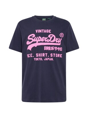 Superdry Shirt Donkerblauw / Pink