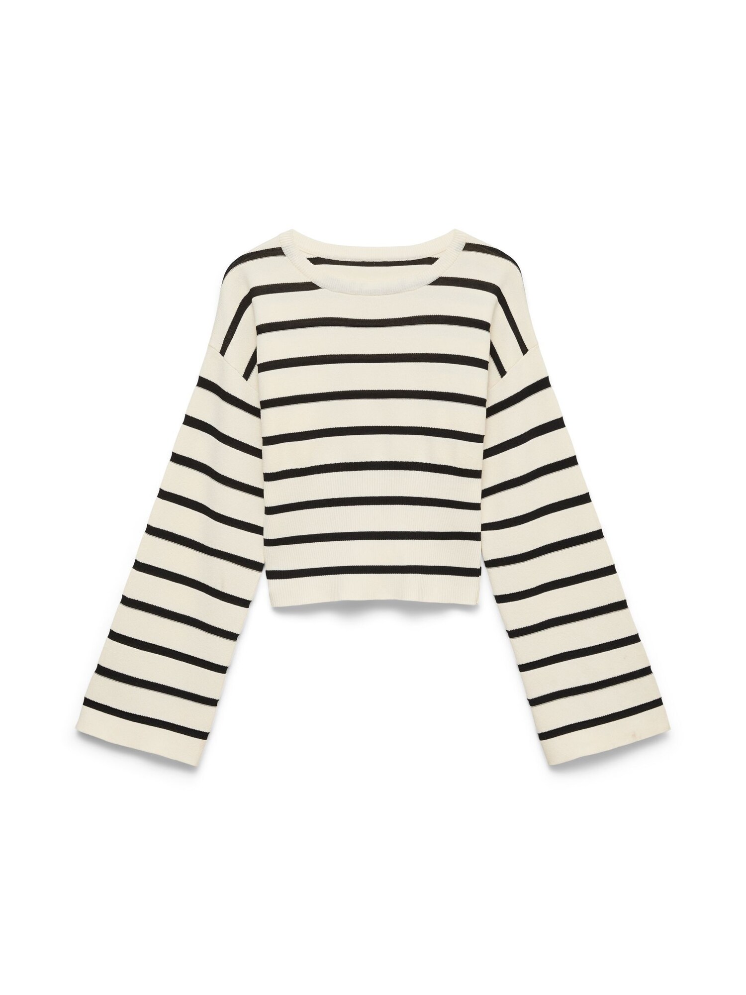 VERO MODA Pulover VMFreya negru / alb