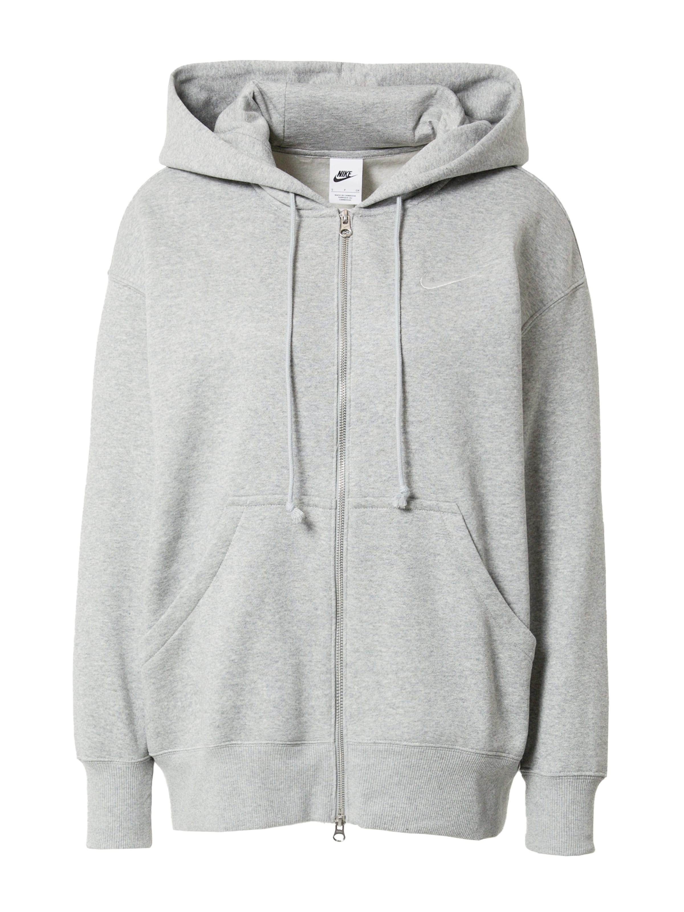 Nike Sportswear Tréning dzseki 'Phoenix Fleece' női szürke s
