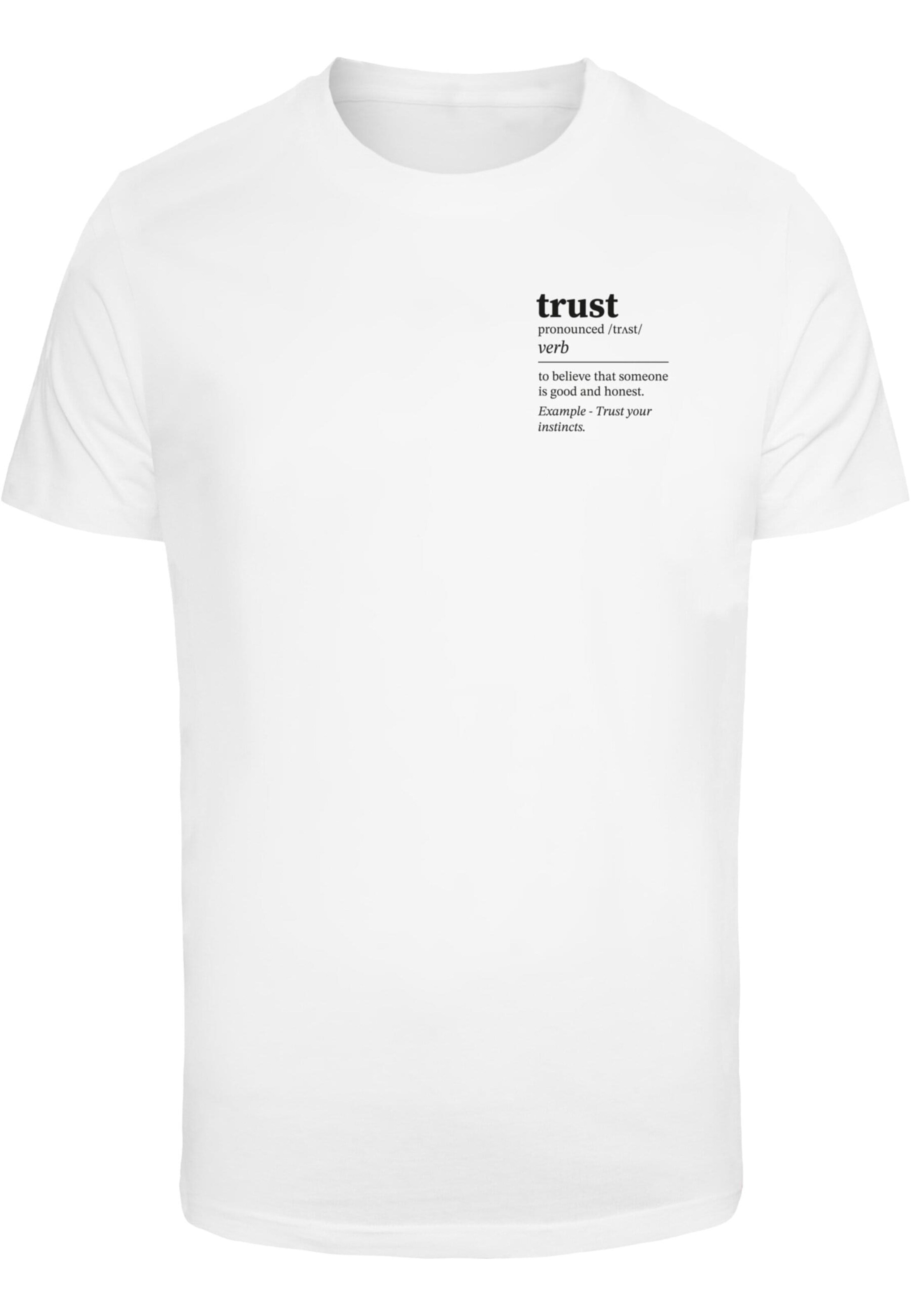 Mister Tee Póló 'Trust Definition' férfi fehér m