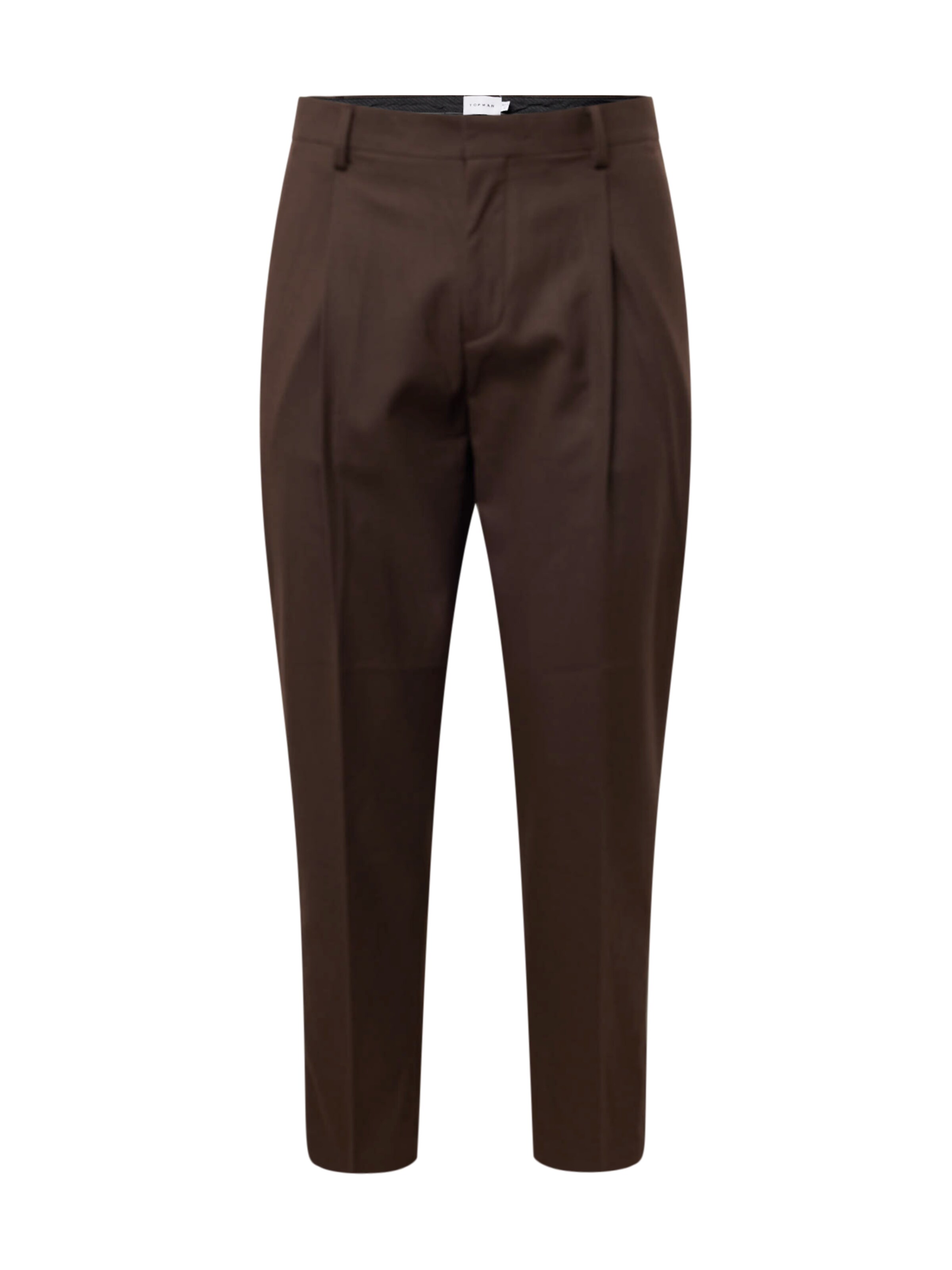TOPMAN Pantaloni cu dungă bǎrați maro 50