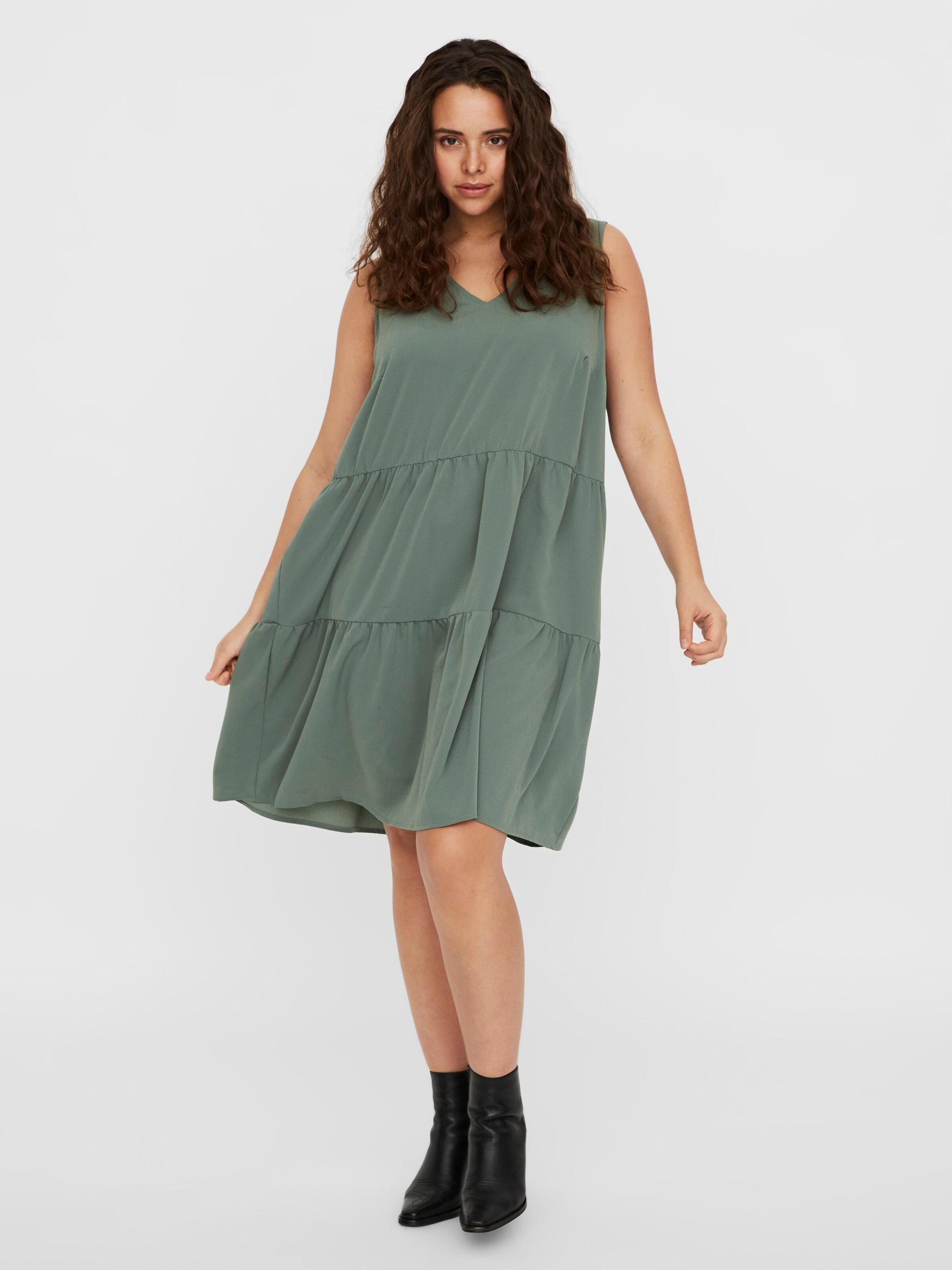 Vero Moda Curve Robe 'vmolivia' 44 Vert