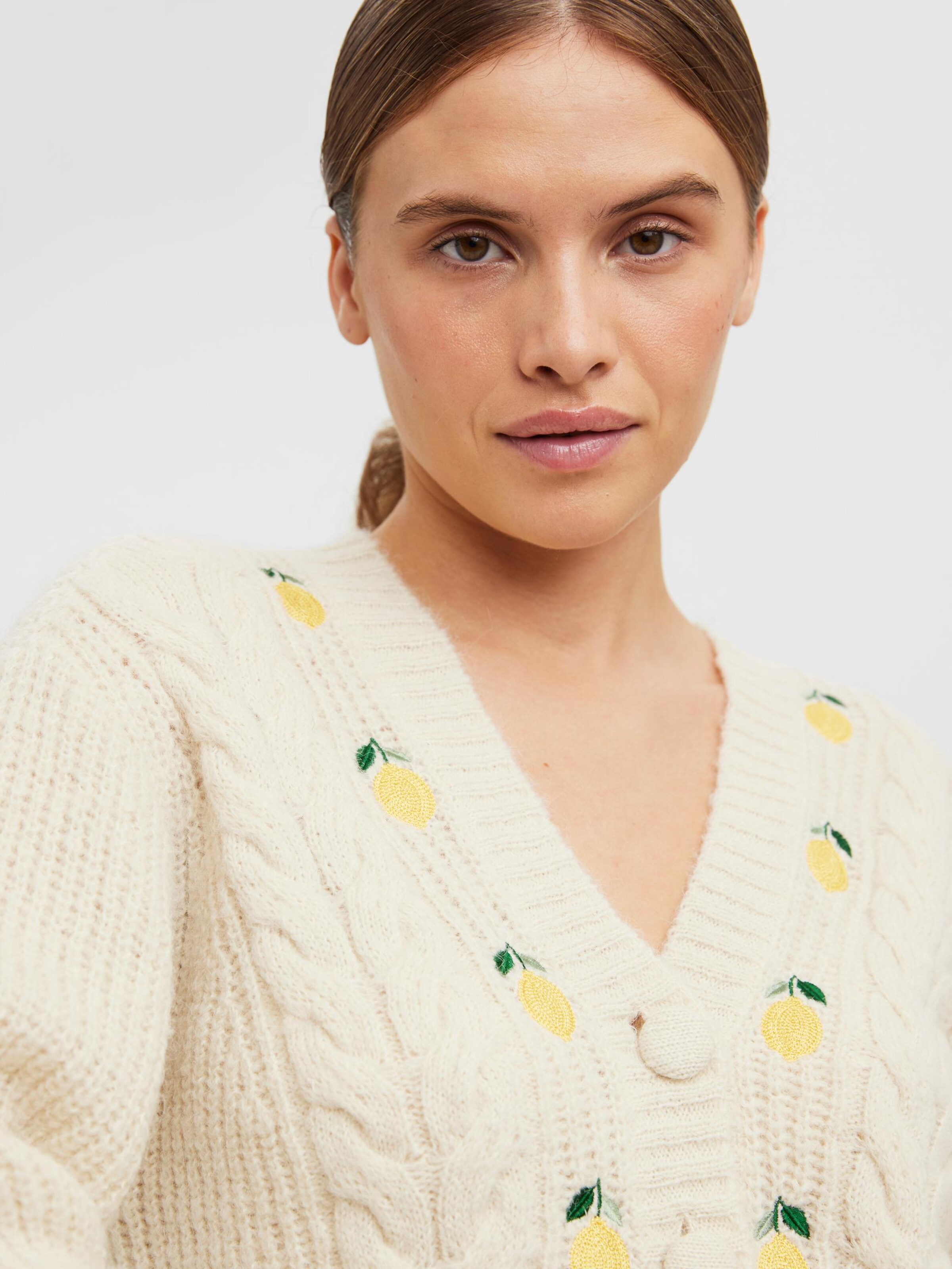 Vero Moda Cardigan 'wine' L Beige