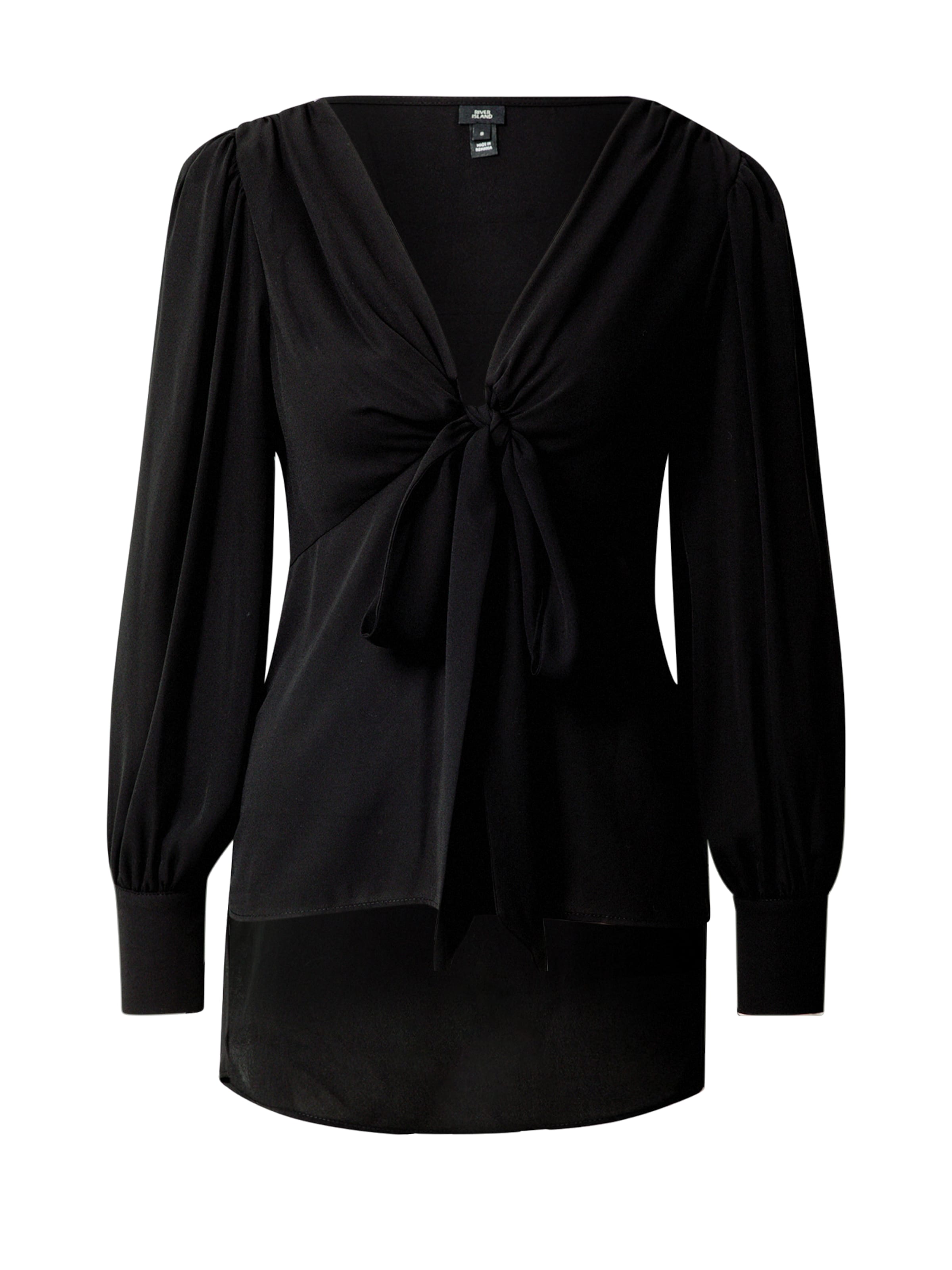 River Island Bluză femei negru xs