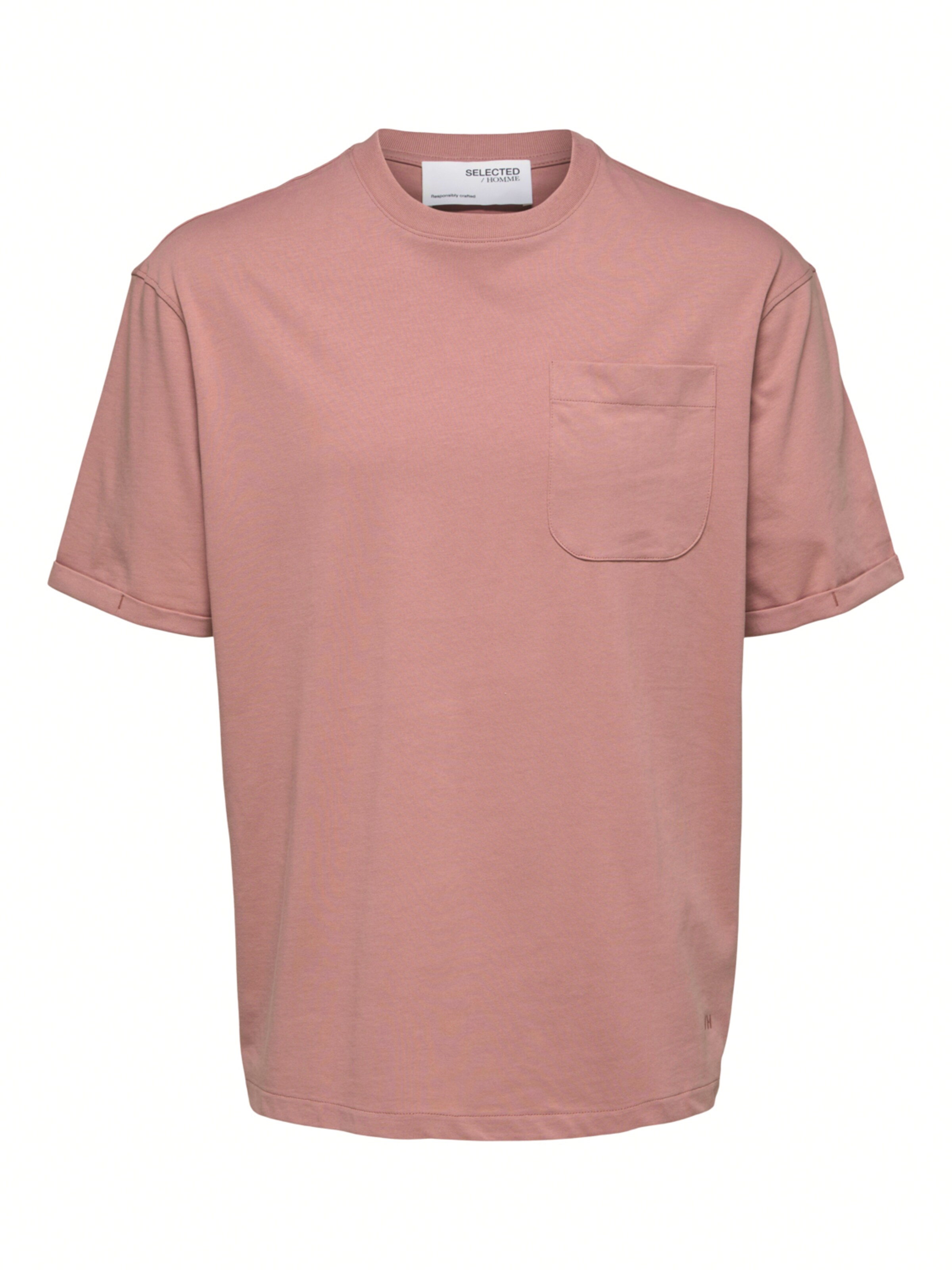 Selected Homme T-Shirt 'roald' S Rose