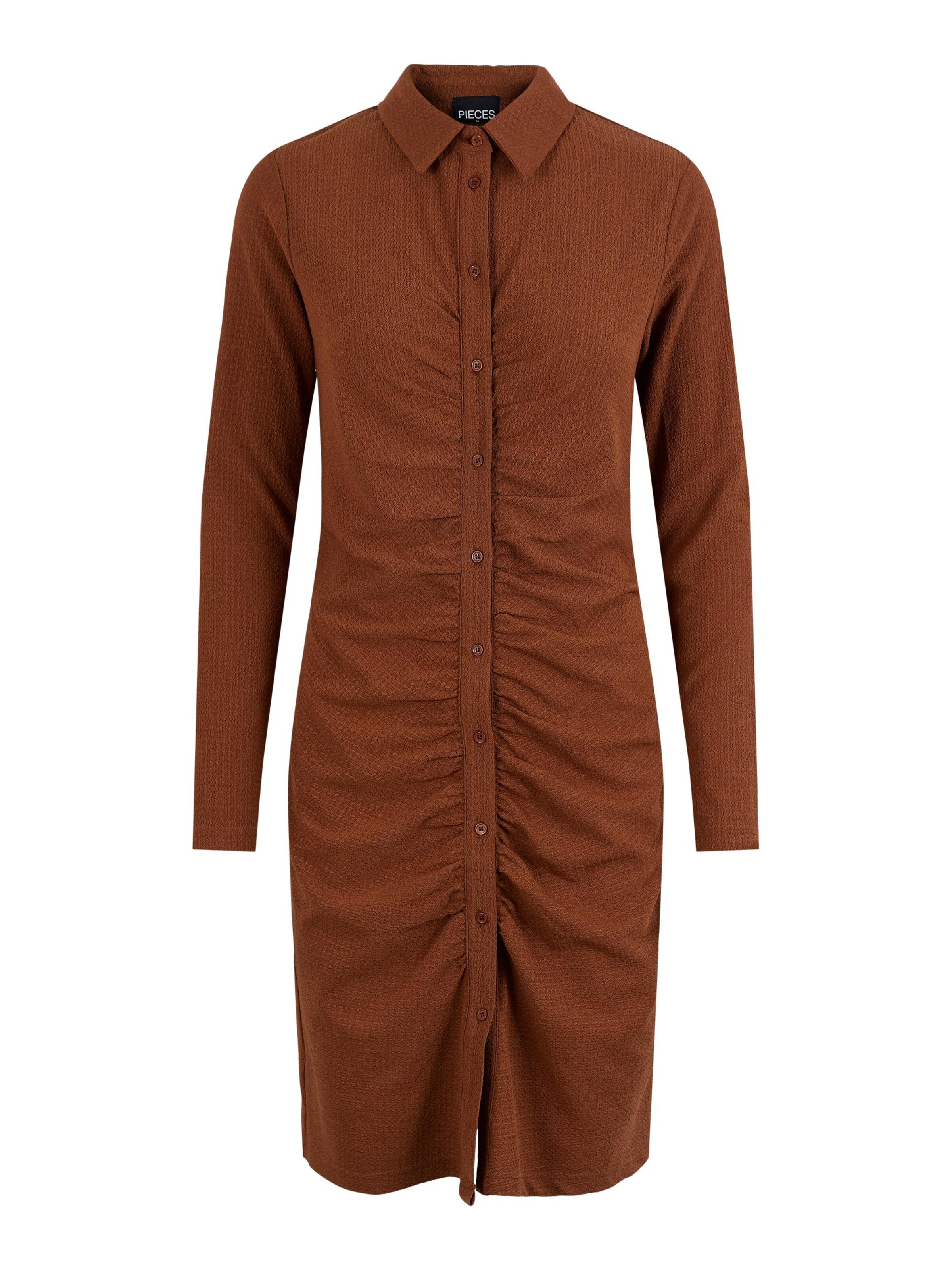 Pieces Robe-Chemise 'nuppi' 34 Marron