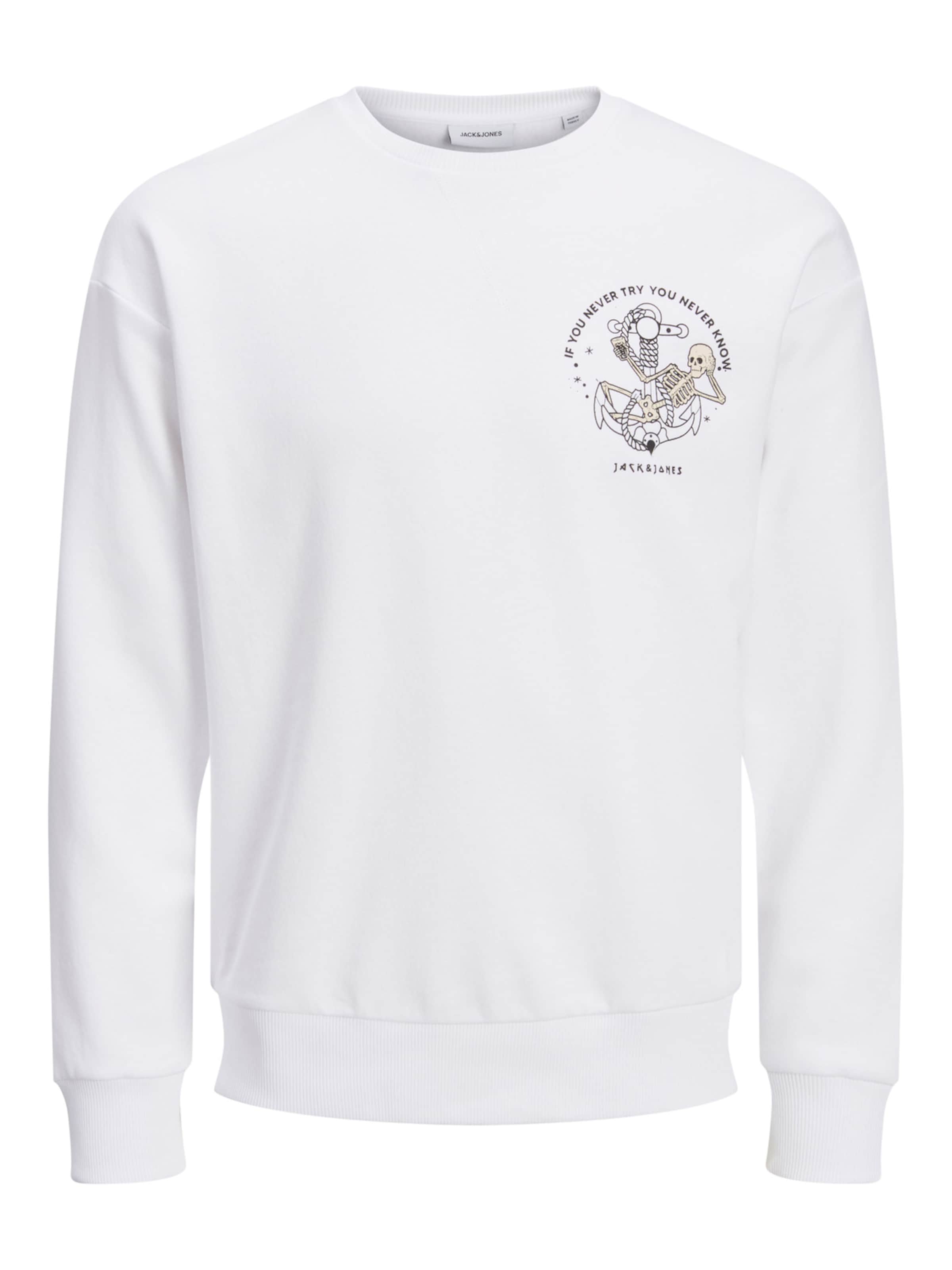 Jack & Jones Sweat-Shirt 'limit' L Blanc