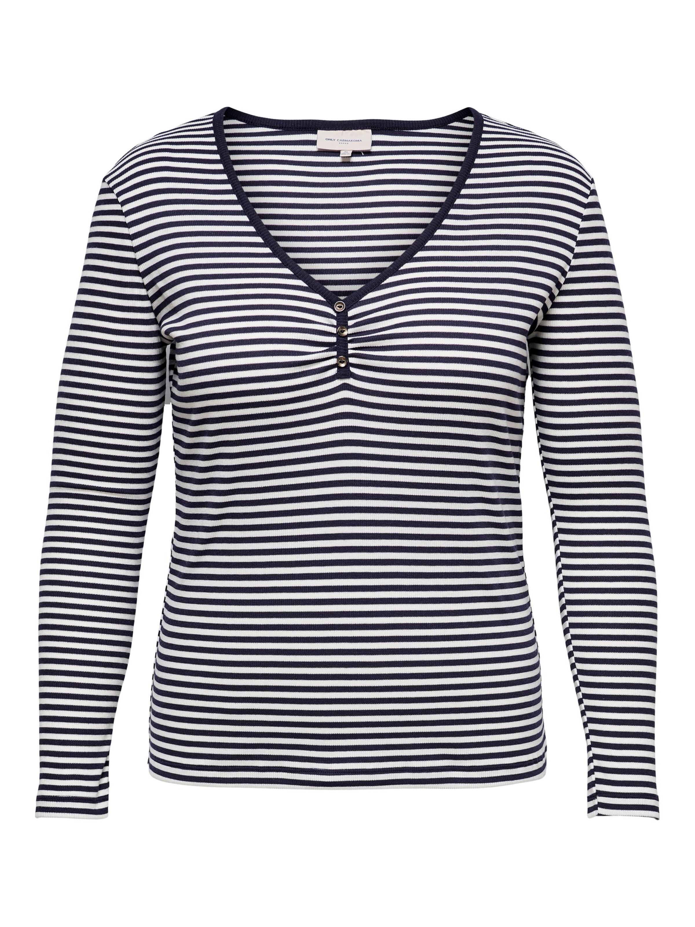 Only Carmakoma T-Shirt 'tine' L Bleu