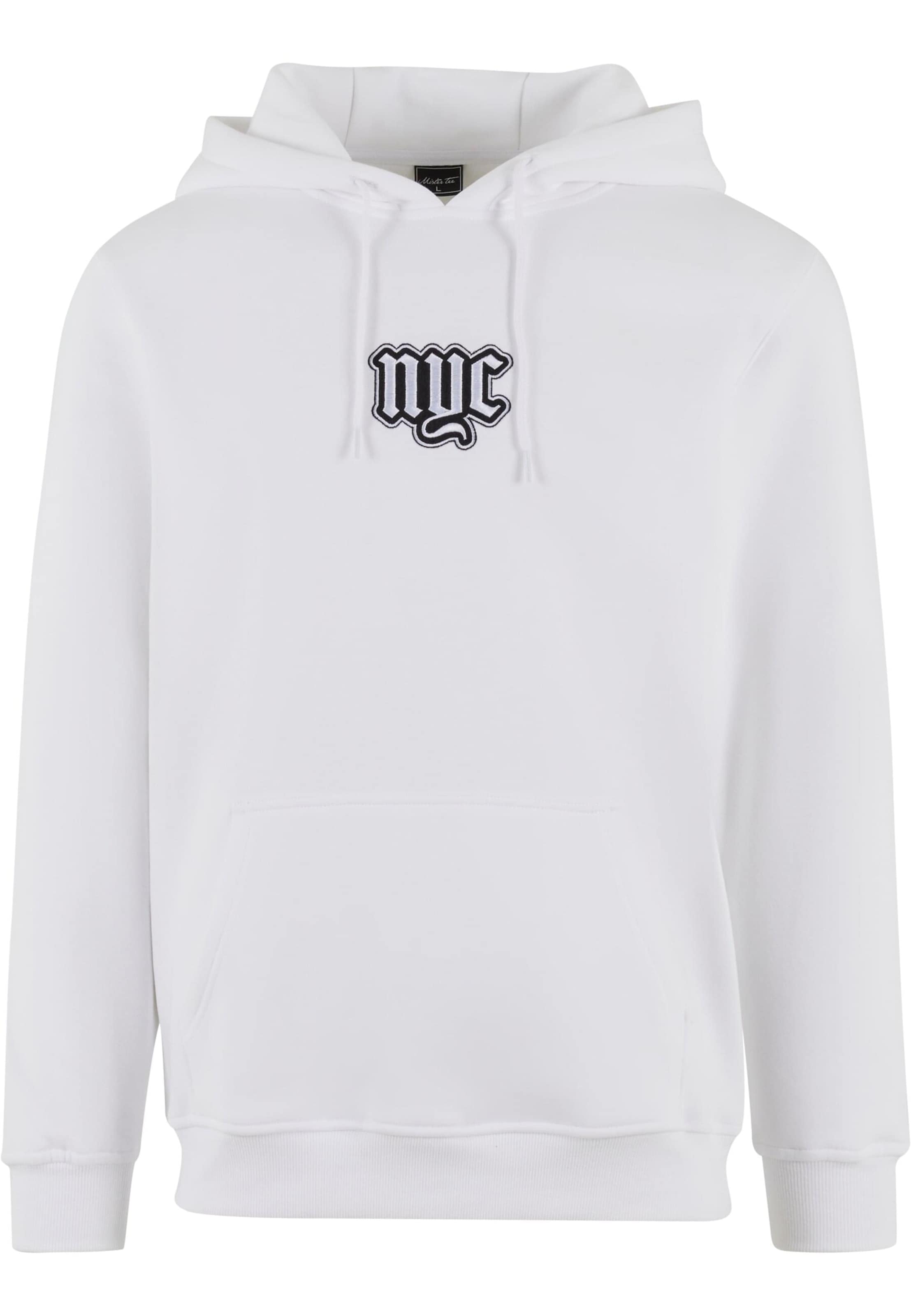 Mister Tee Mikina 'NYC Old English Wording' muzi biela xxl