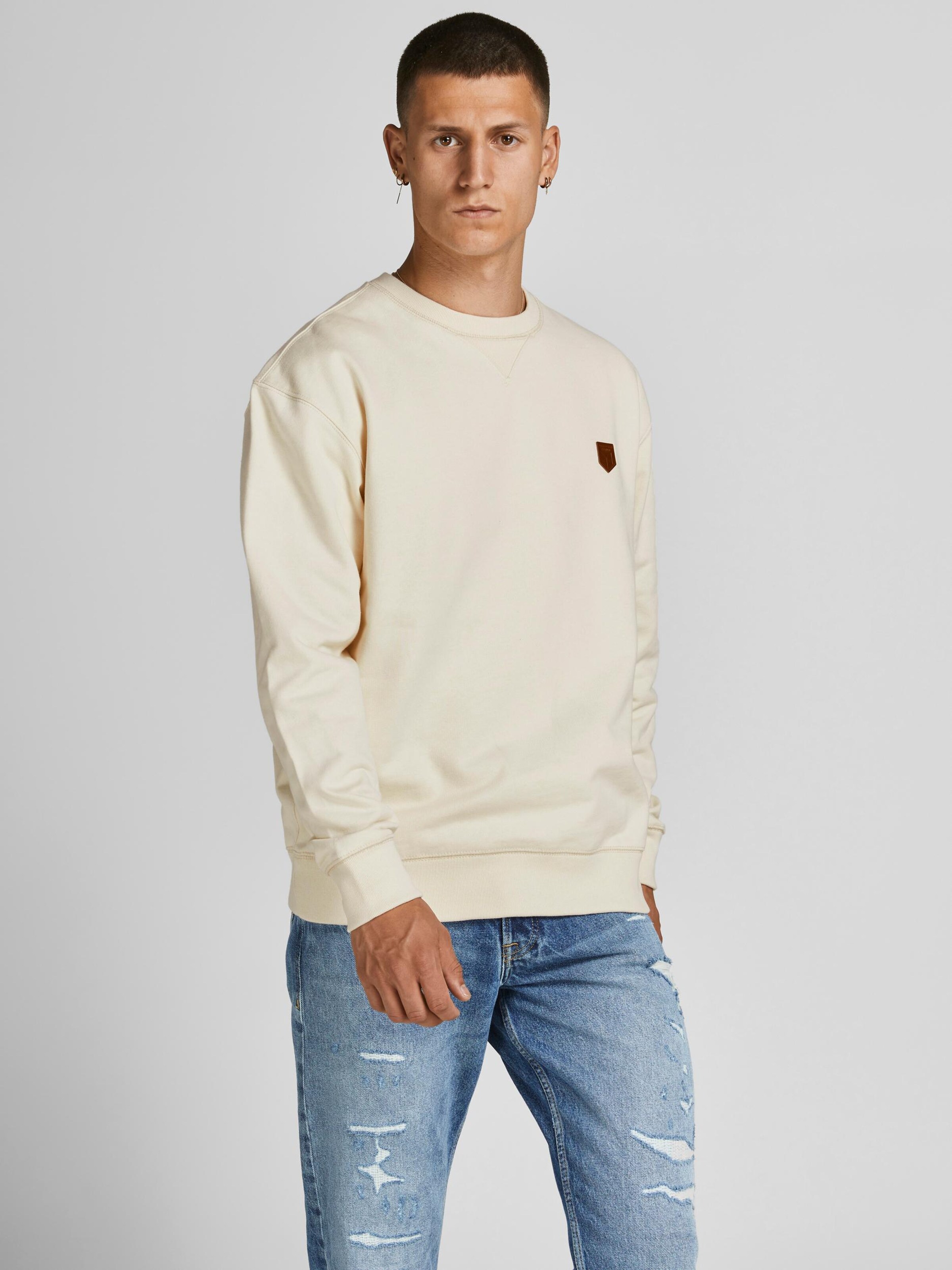 Jack & Jones Sweat-Shirt 'bludan' L Blanc