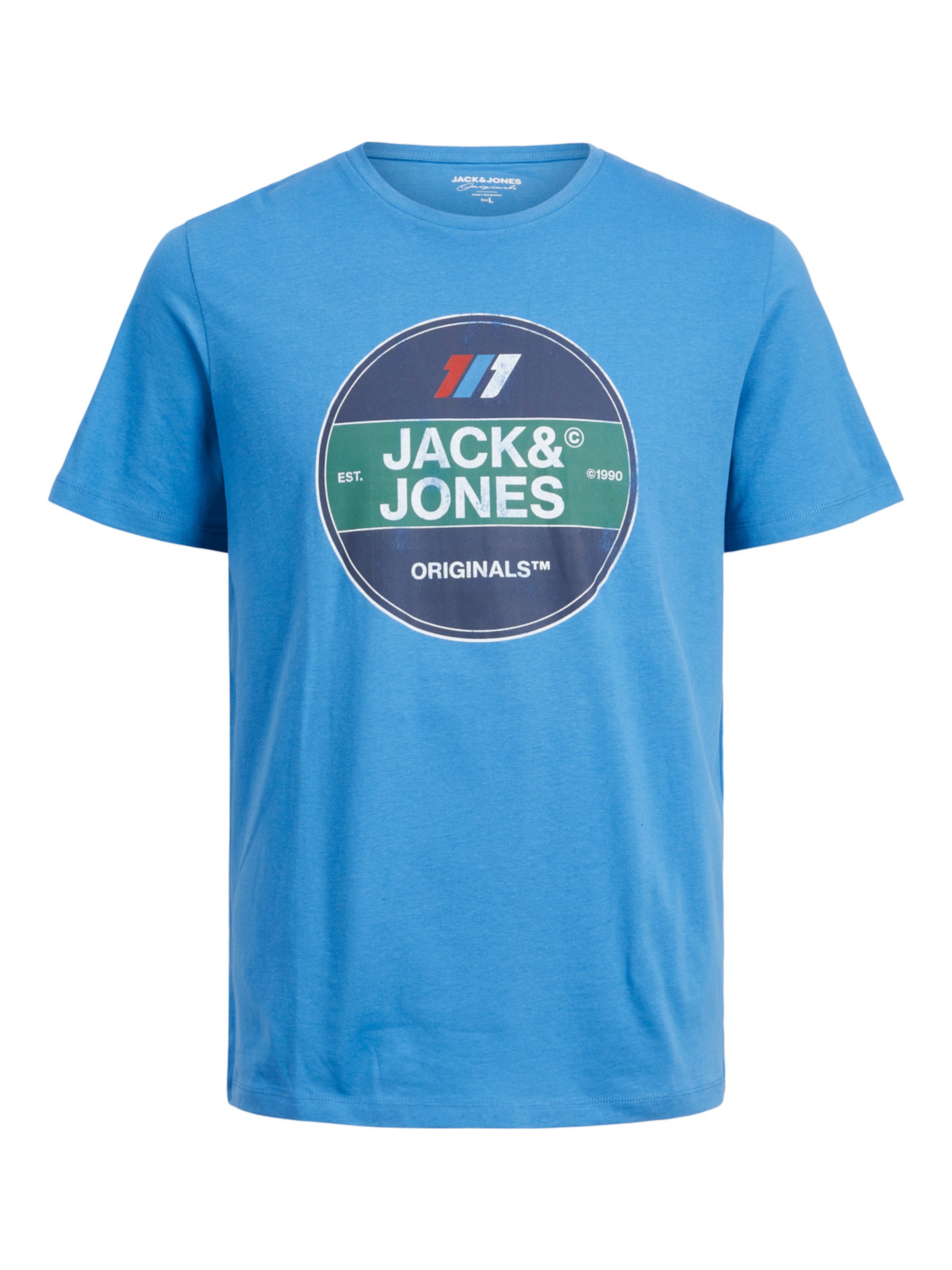 Jack & Jones Plus T-Shirt 'nate' 4XL Bleu