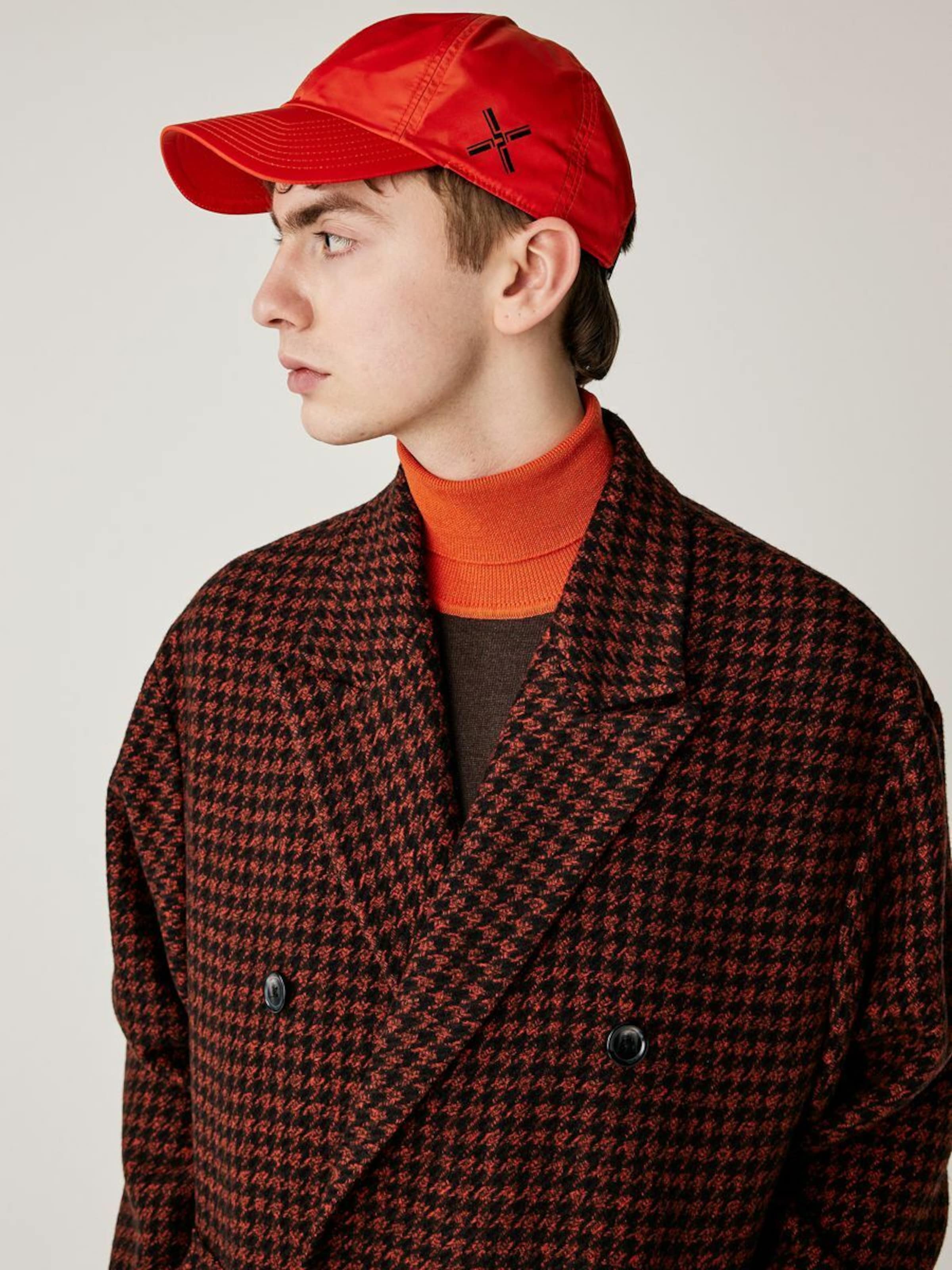 J.Lindeberg Manteau Mi-Saison 'willy Houndstooth' S Rouge