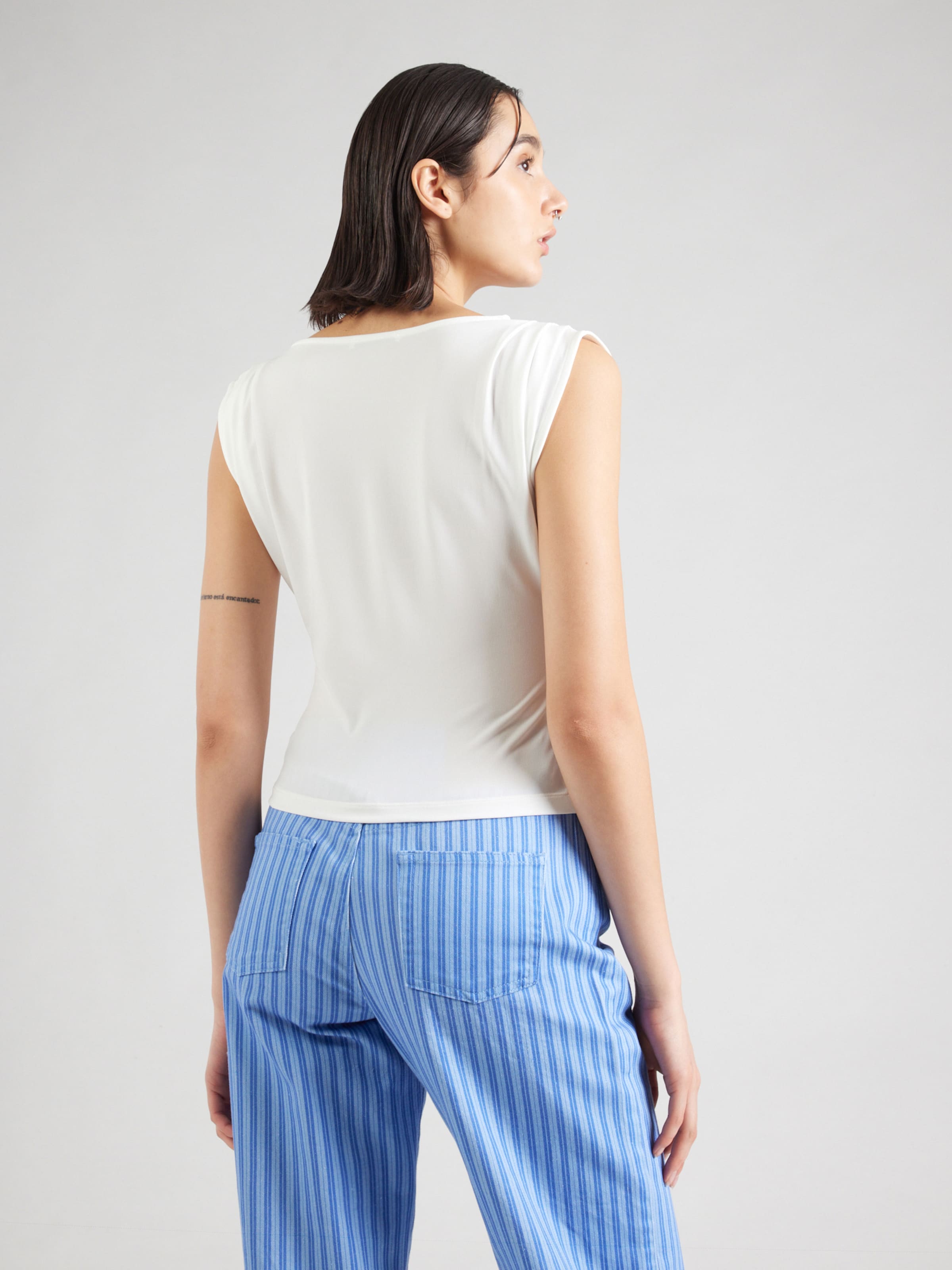 ABOUT YOU Top 'Polly' dames weiss l