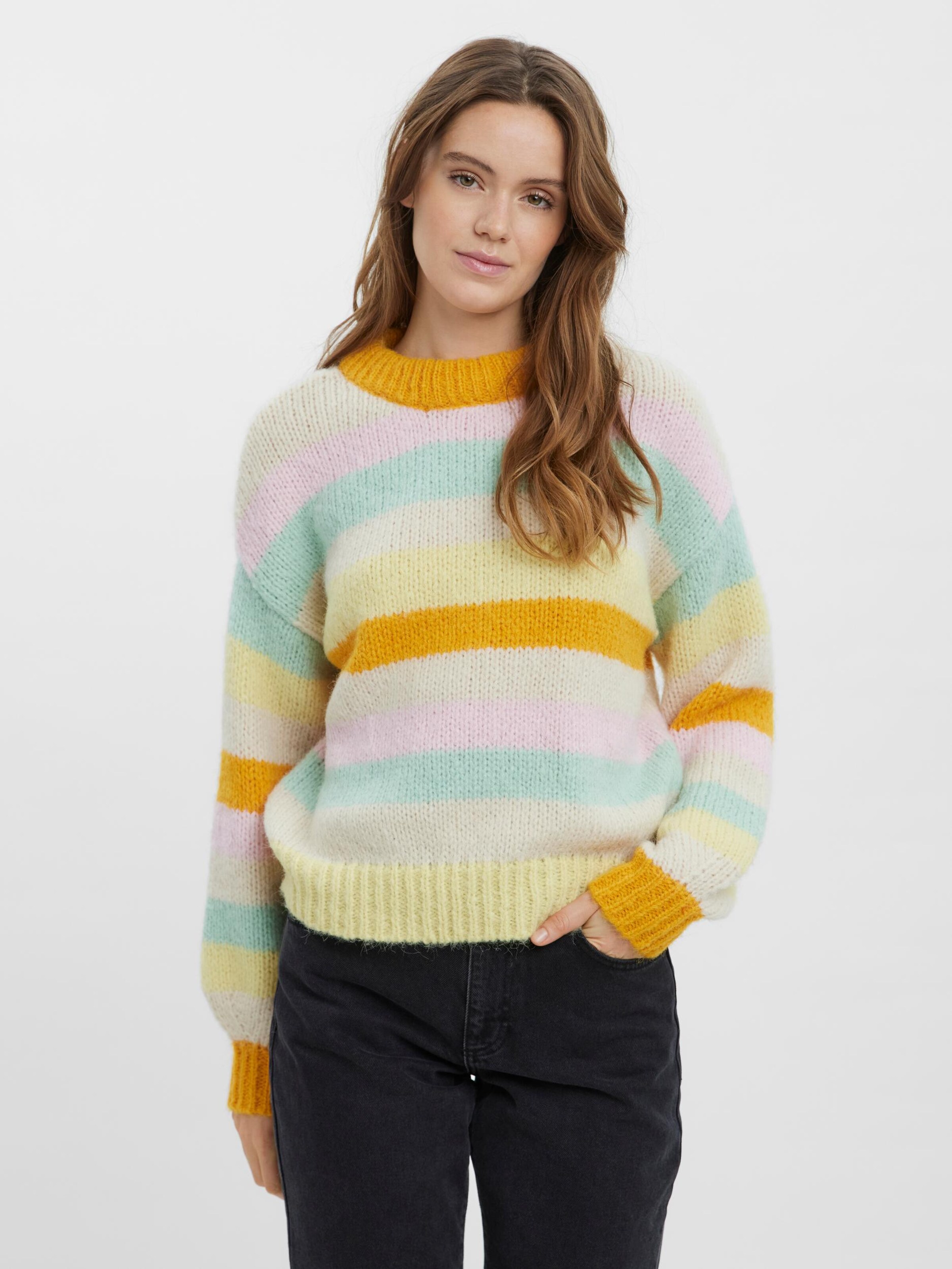 Vero Moda Pull-Over 'wine' L Mélange De Couleurs