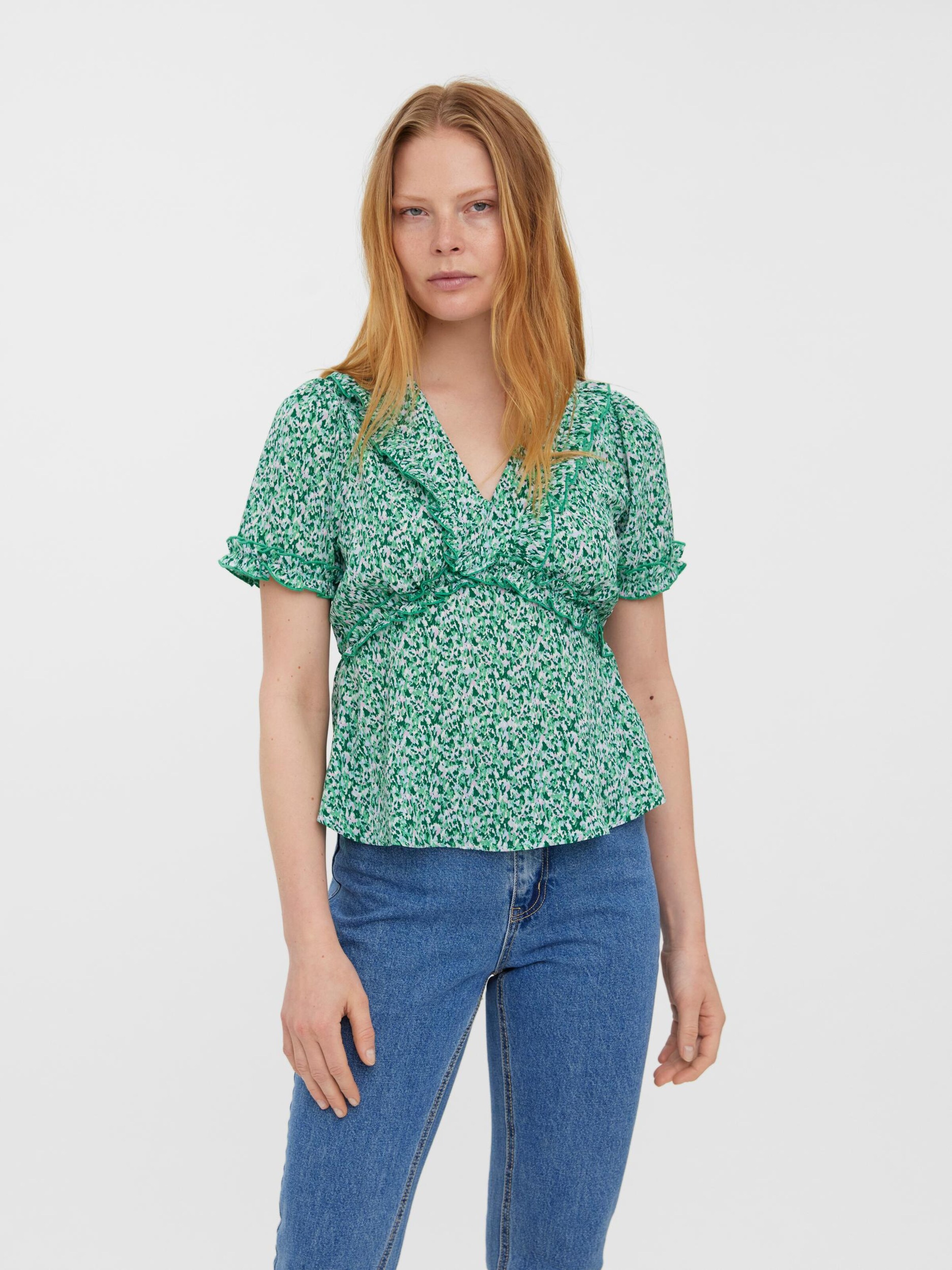 Vero Moda T-Shirt 'splash' L Vert