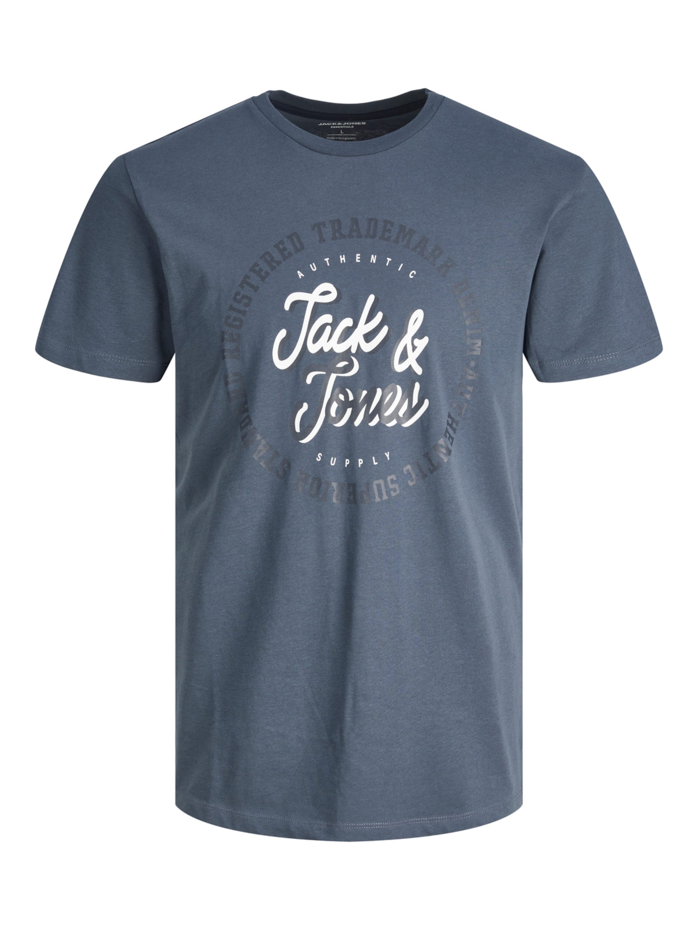 Jack & Jones Plus T-Shirt 'stamp' 4XL Gris