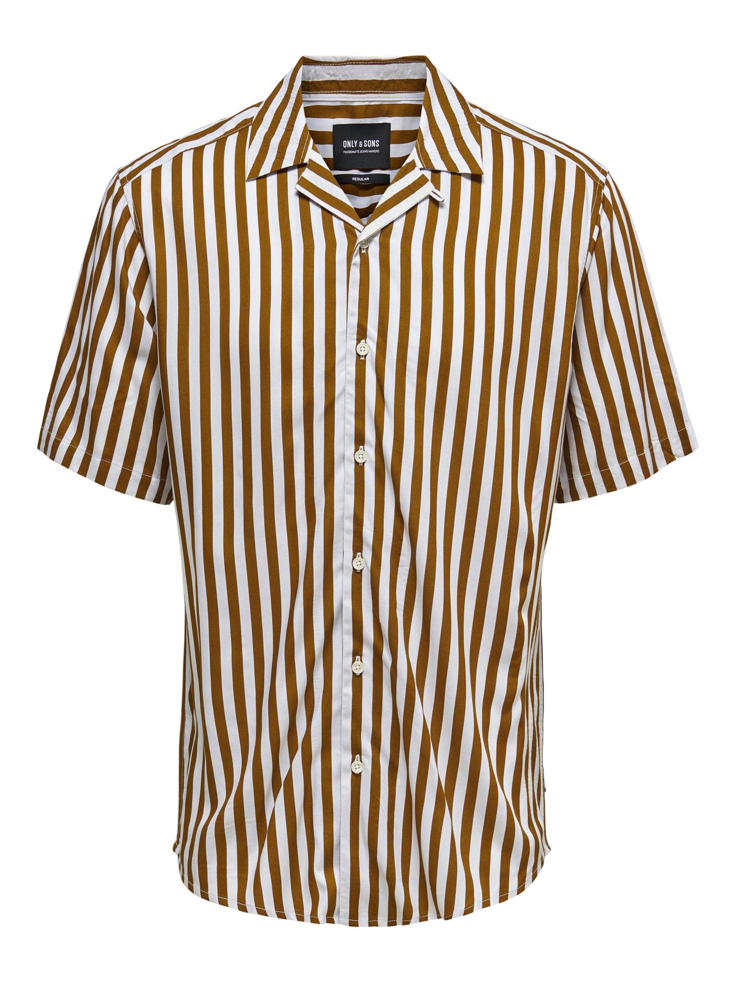 Only & Sons Chemise 'wayne' L Marron