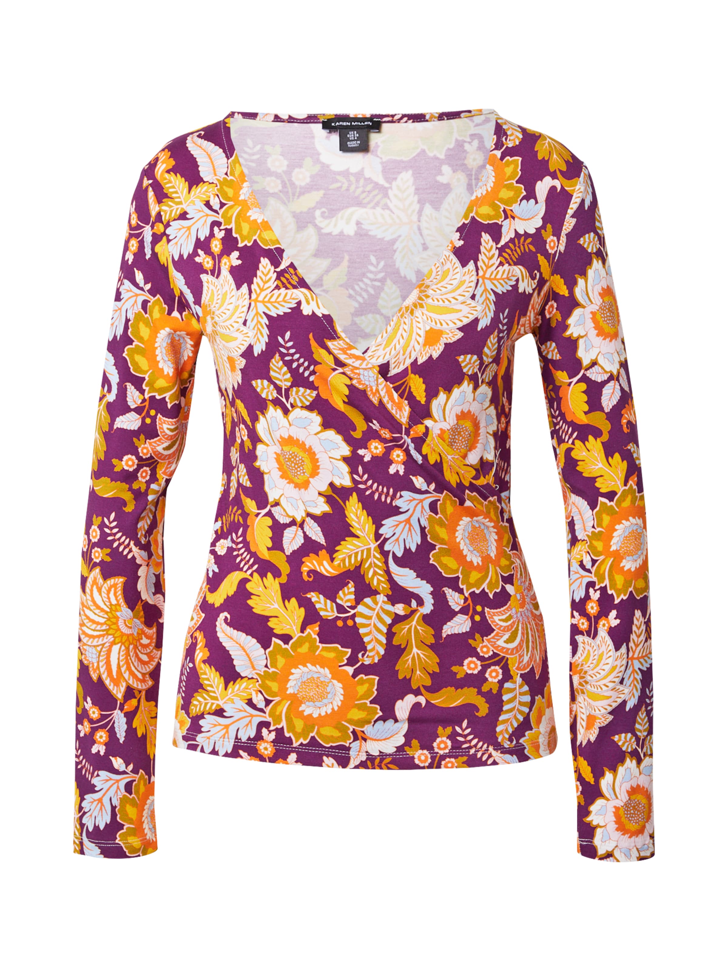 Karen Millen Tricou 'Batik' femei mov xl