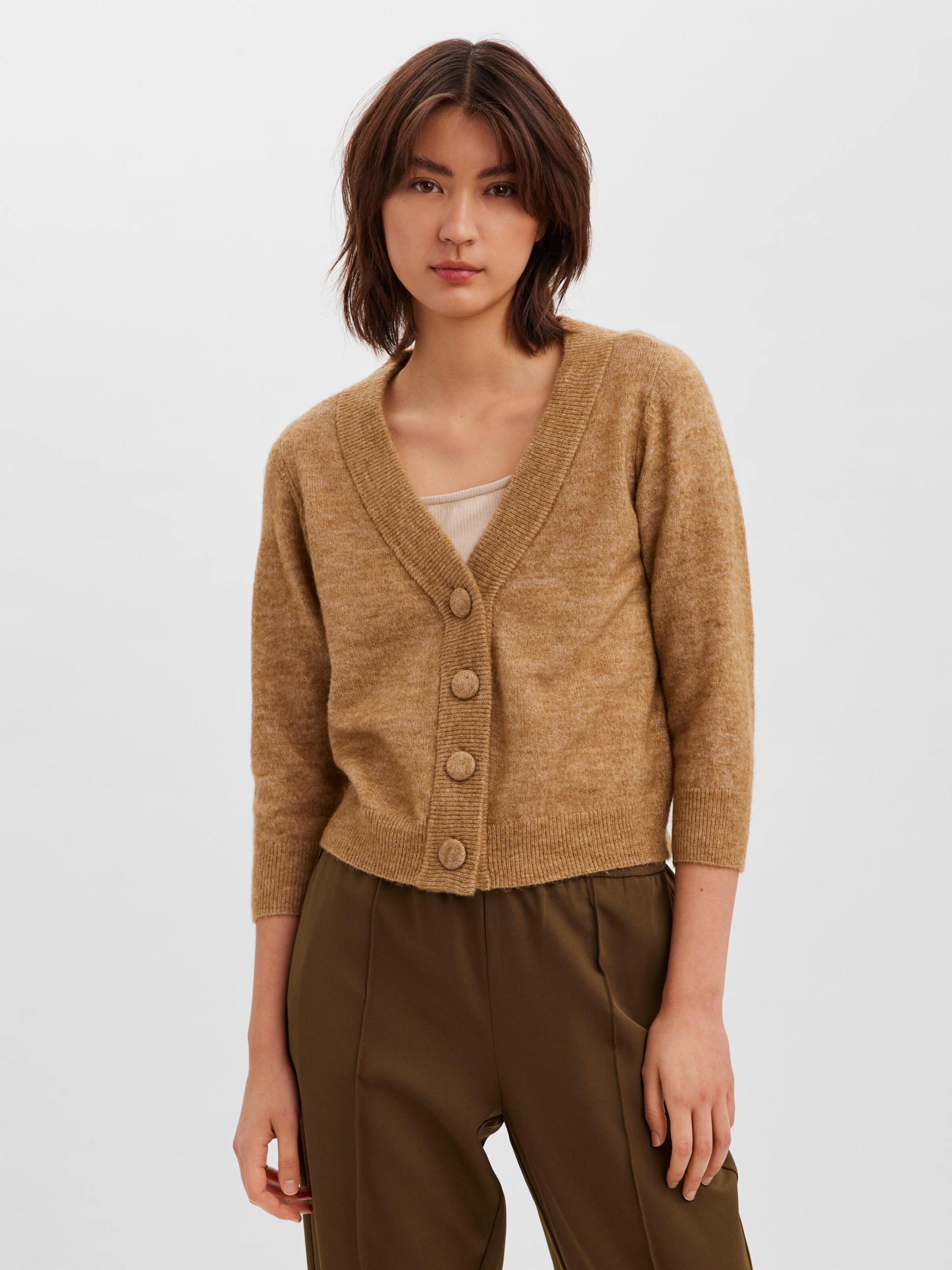 Vero Moda Cardigan 'vigga' L Marron