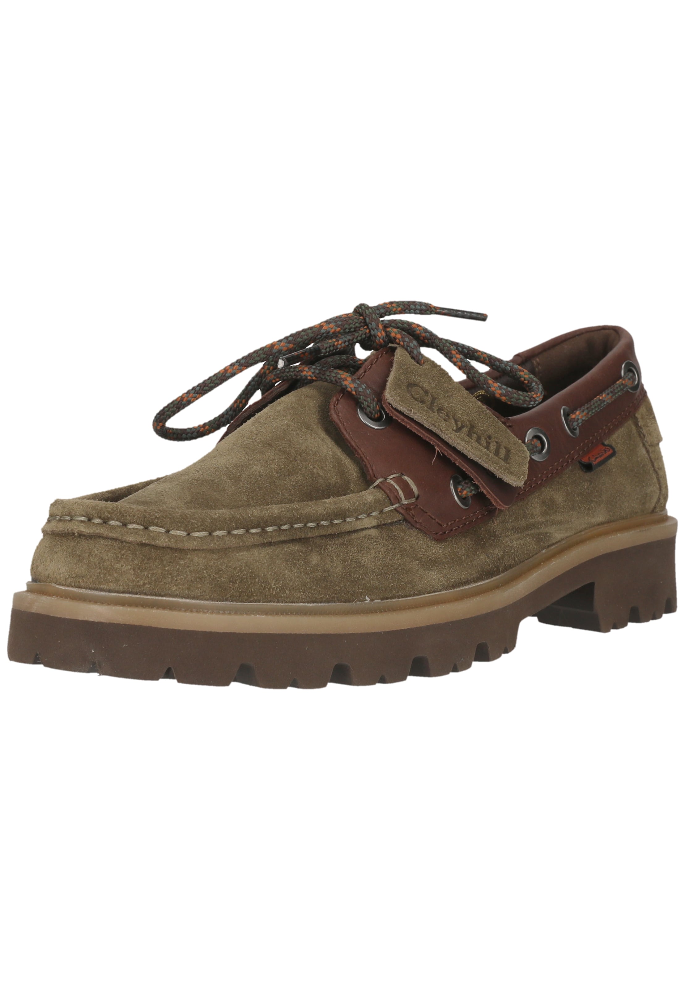 CLARKS Δετό παπούτσι 'Cleyhill Boat' γυναίκες πράσινο 43