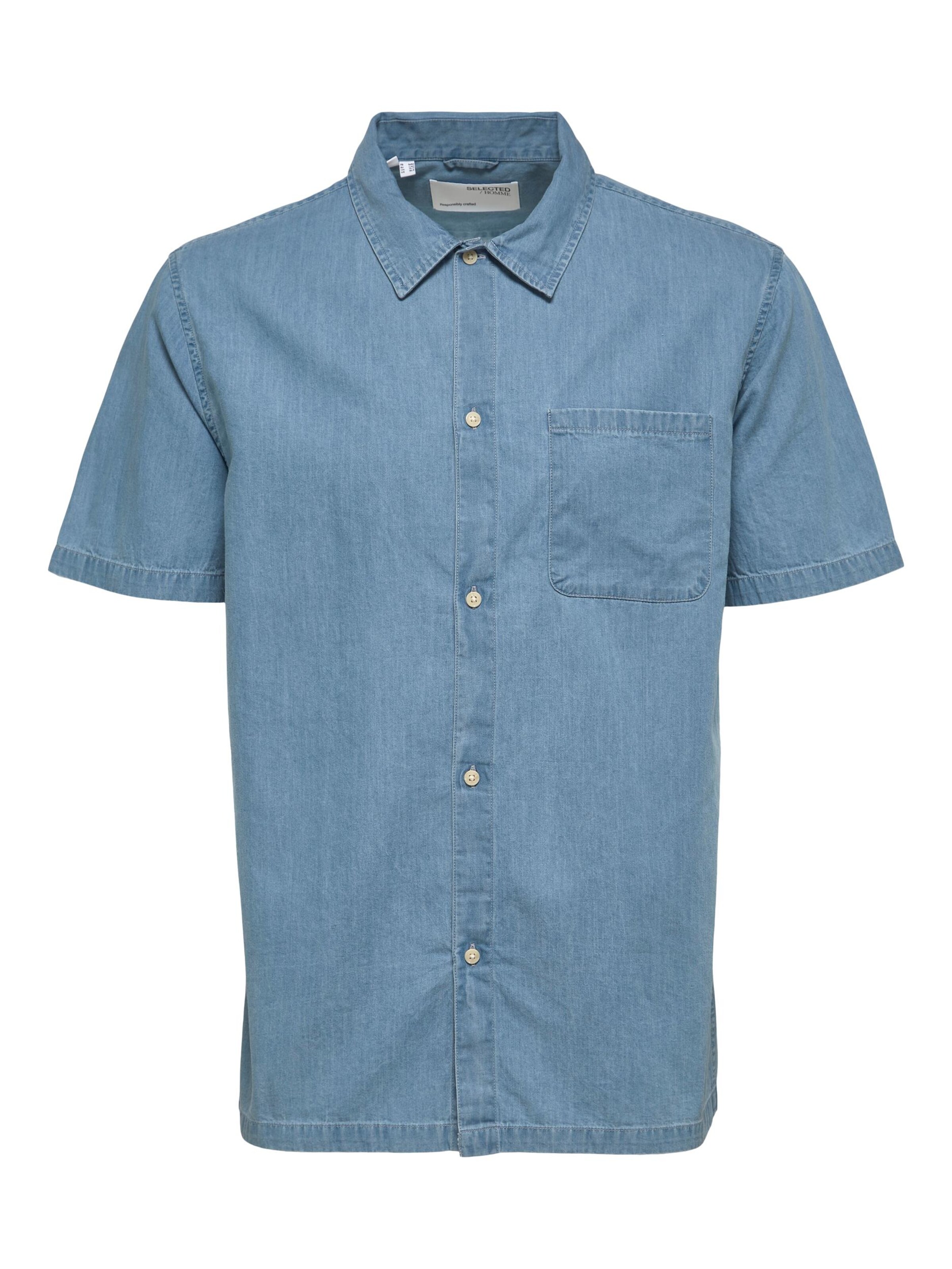 Selected Homme Chemise 'mario' S Bleu