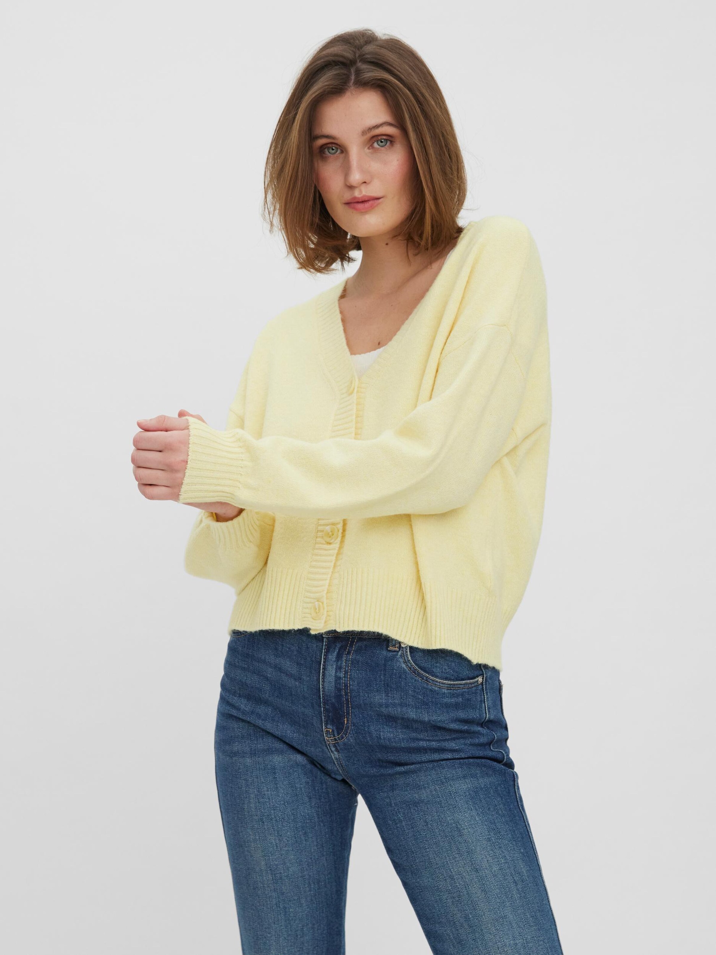 Vero Moda Cardigan 'doffy' L Jaune