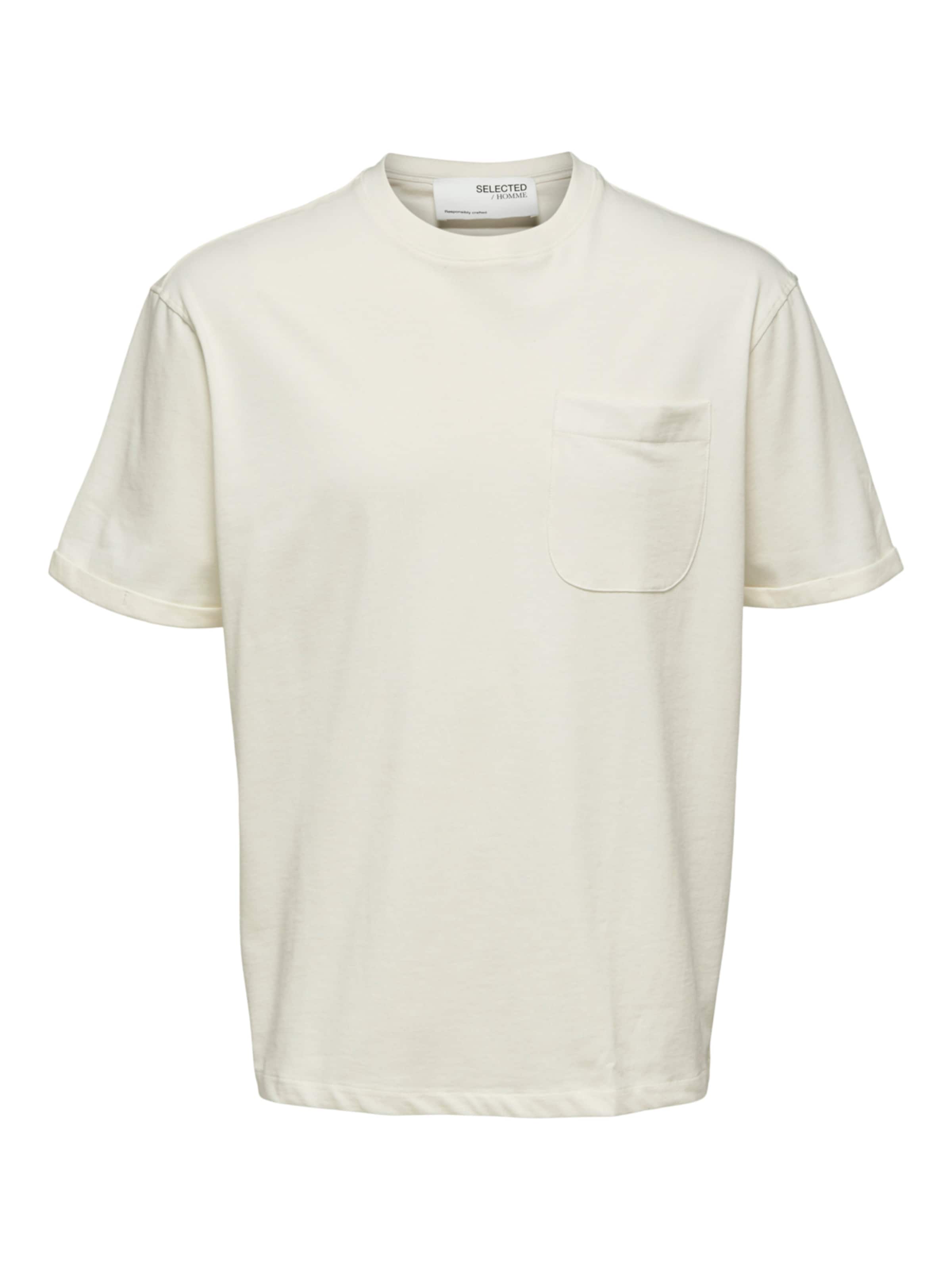 Selected Homme T-Shirt 'roald' S Blanc
