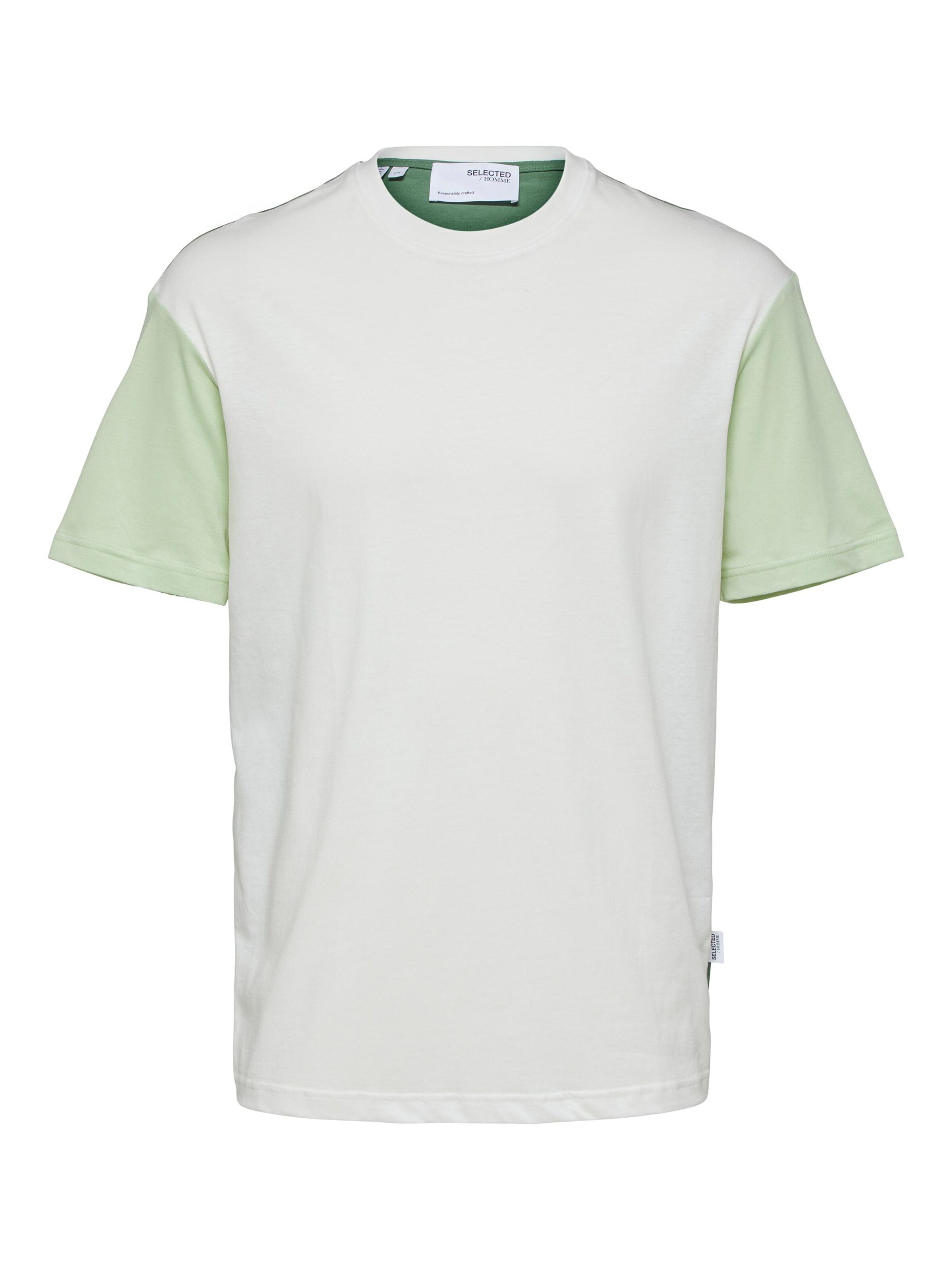Selected Homme T-Shirt 'dominic' S Vert