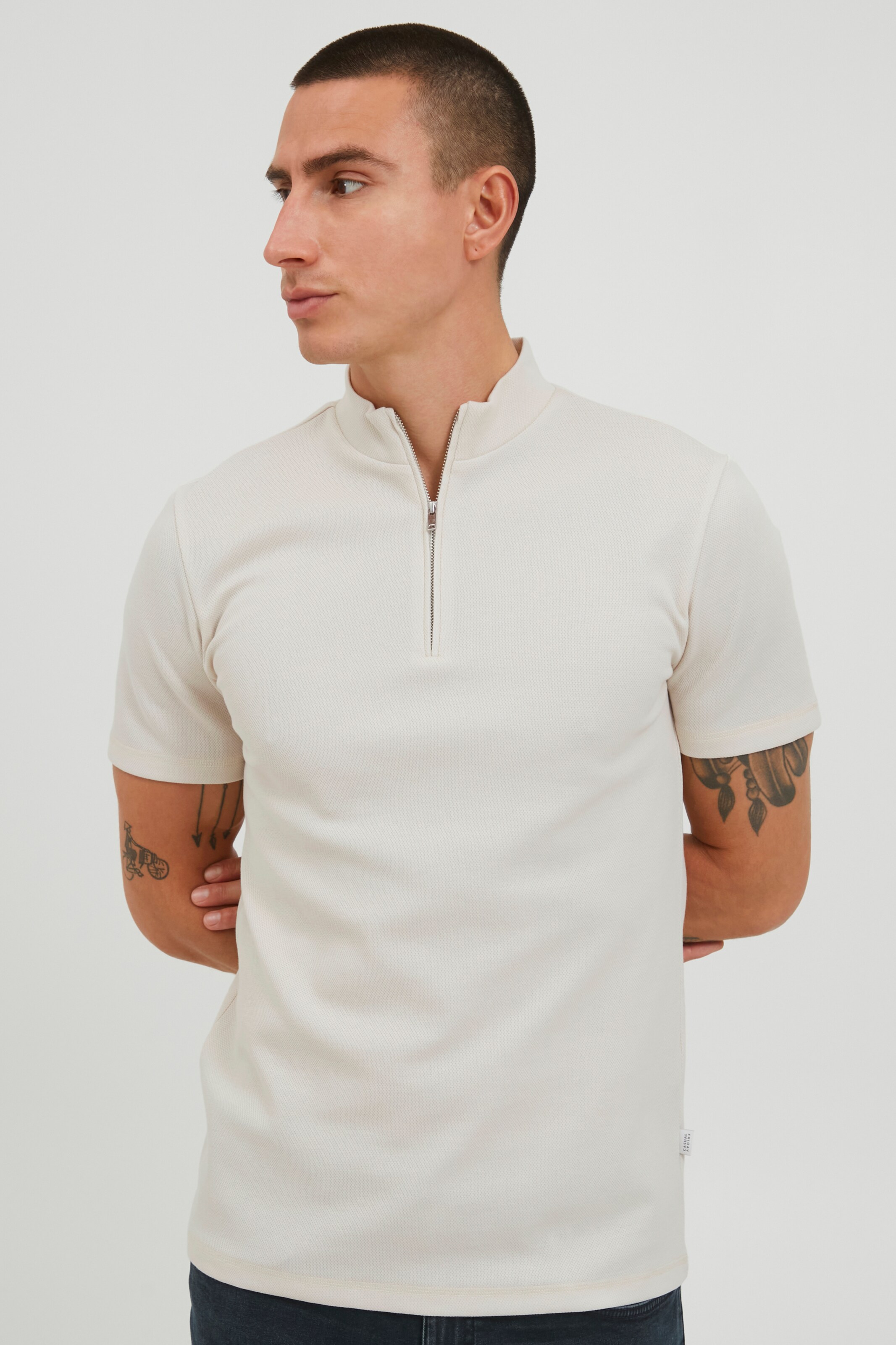 Casual Friday T-Shirt 'theis' M Beige