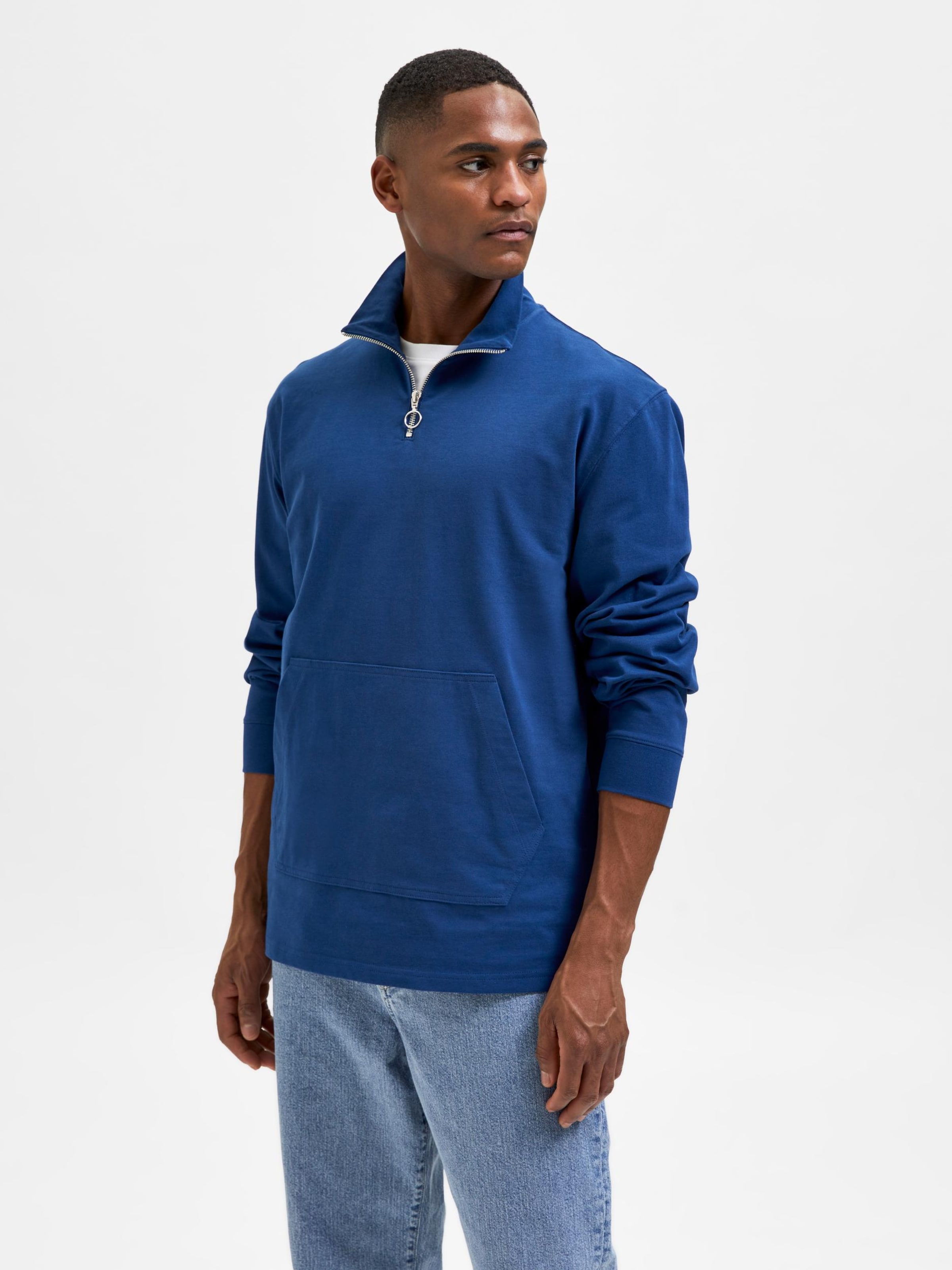 Selected Homme Sweat-Shirt 'pawley' S Bleu