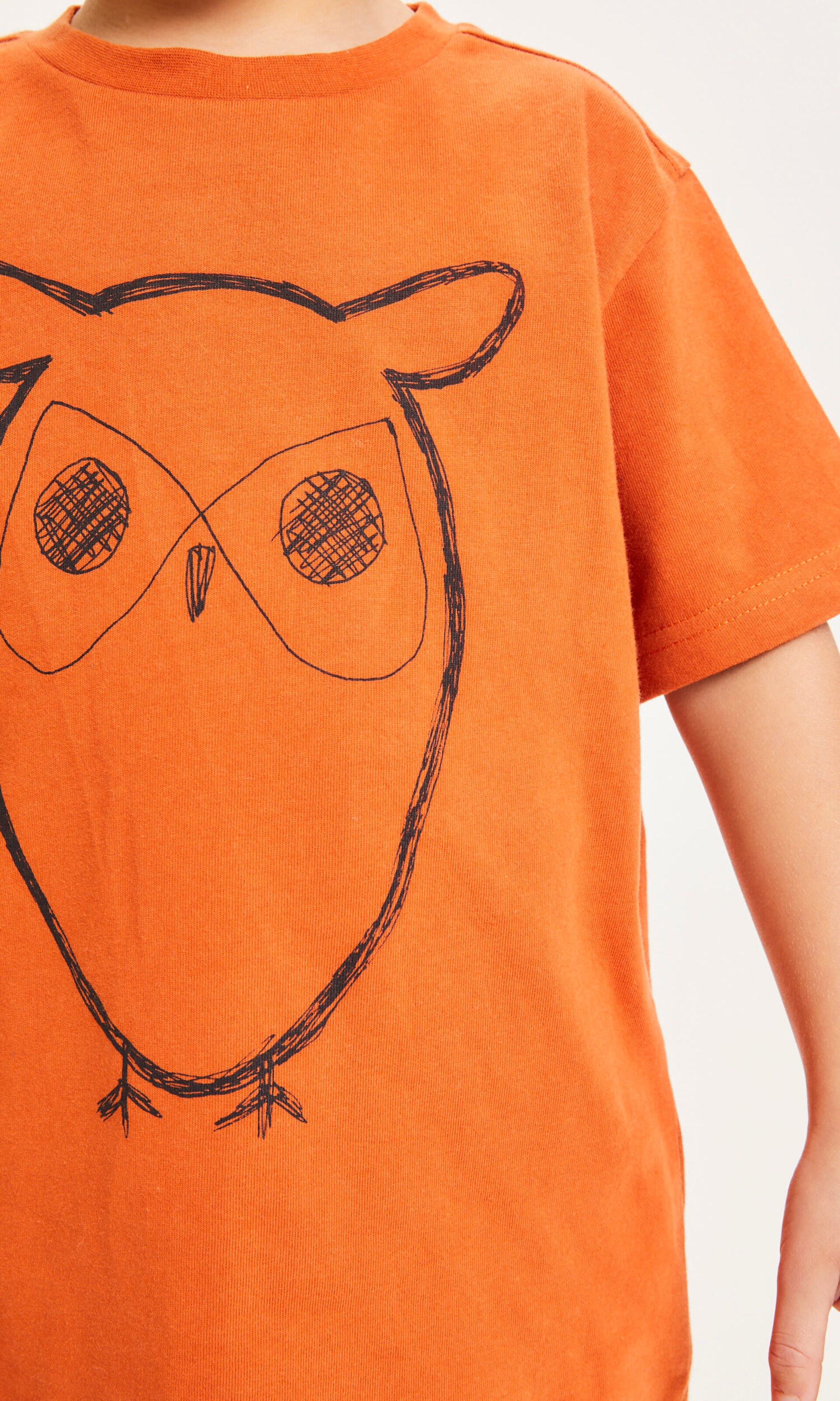 Knowledgecotton Apparel T-Shirt 'flax' 86-92 Orange