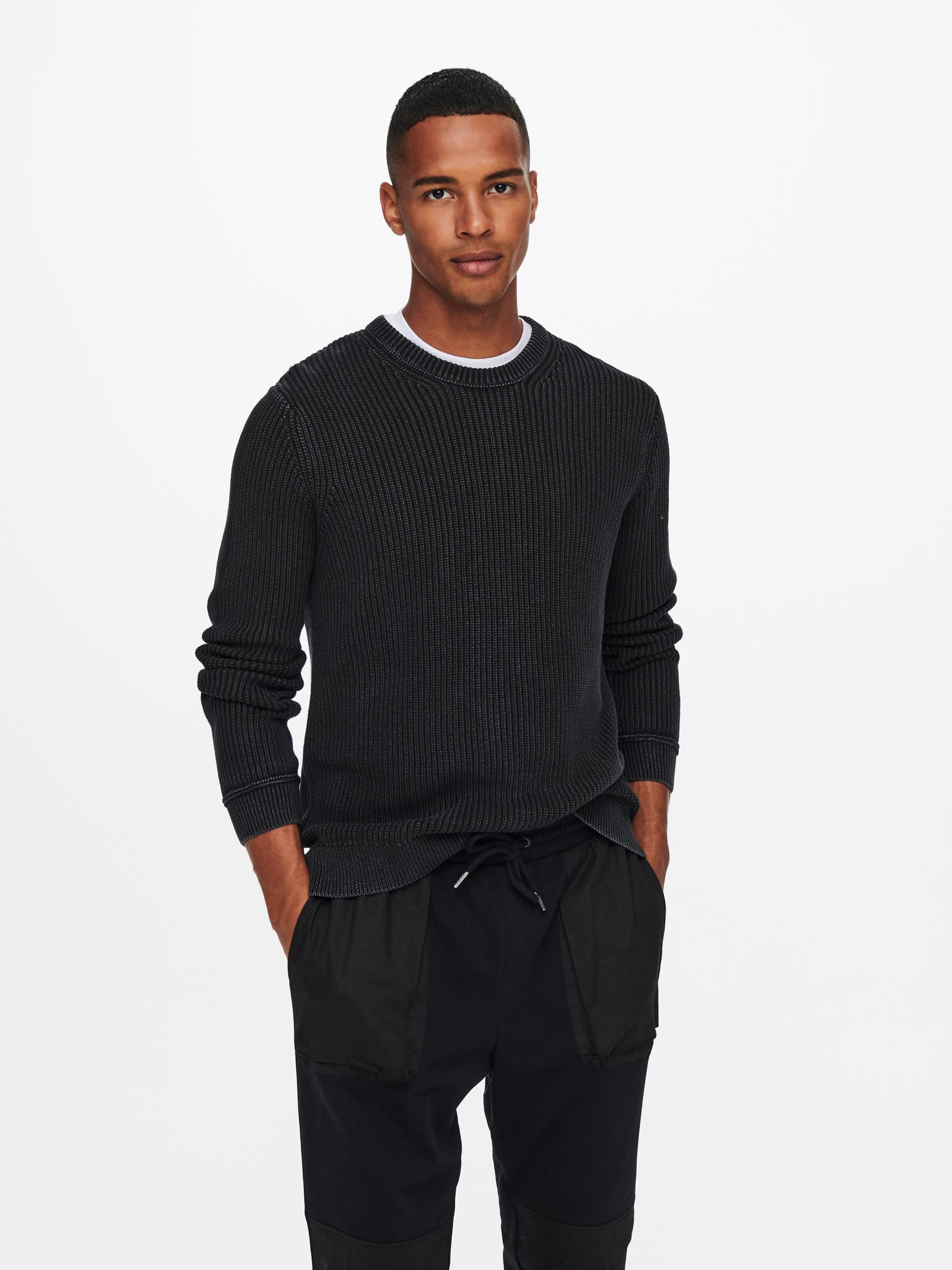 Only & Sons Pull-Over 'bori' L Noir