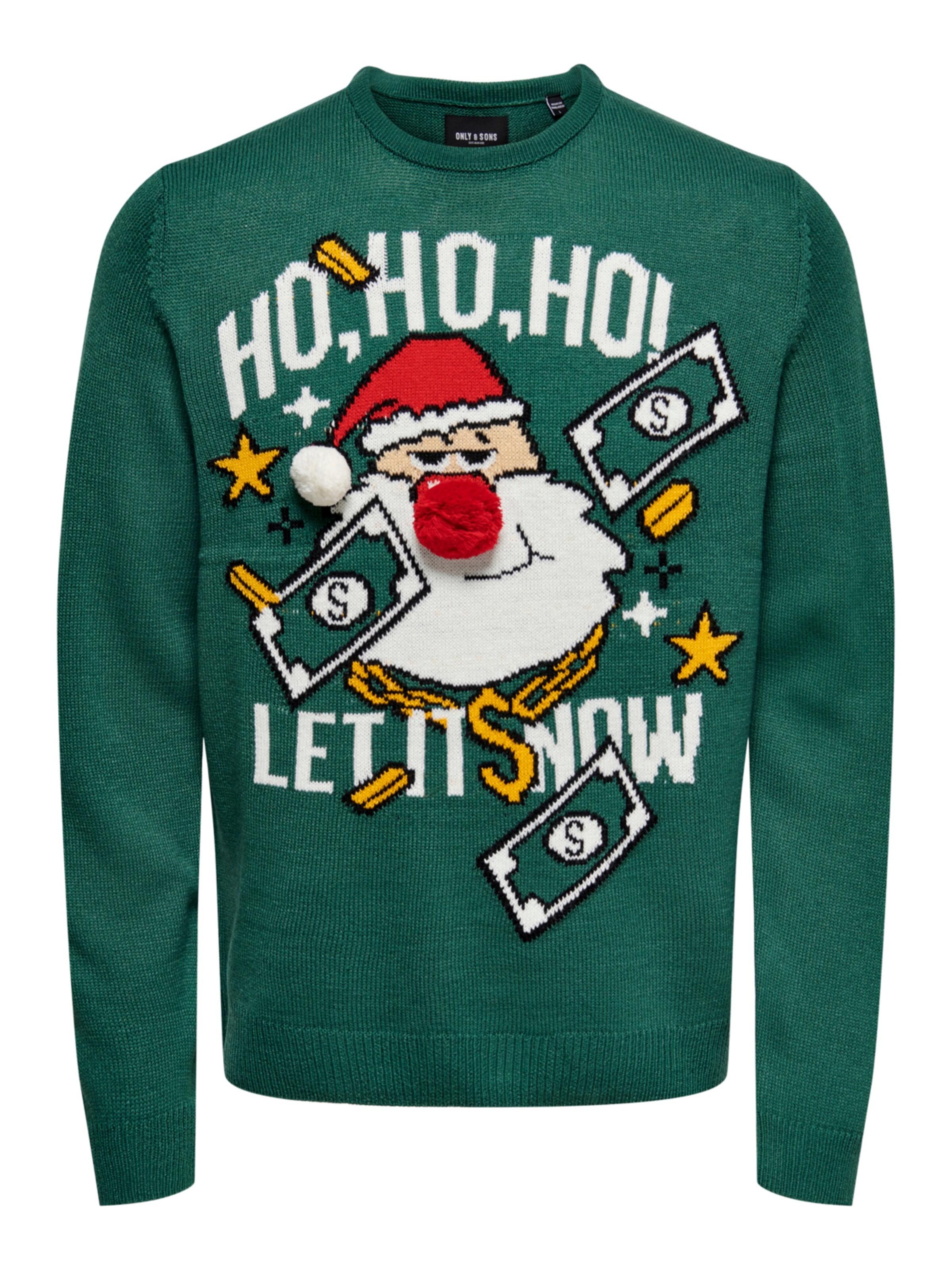 Only & Sons Pull-Over 'x-Mas Sweet Santer' XS Vert