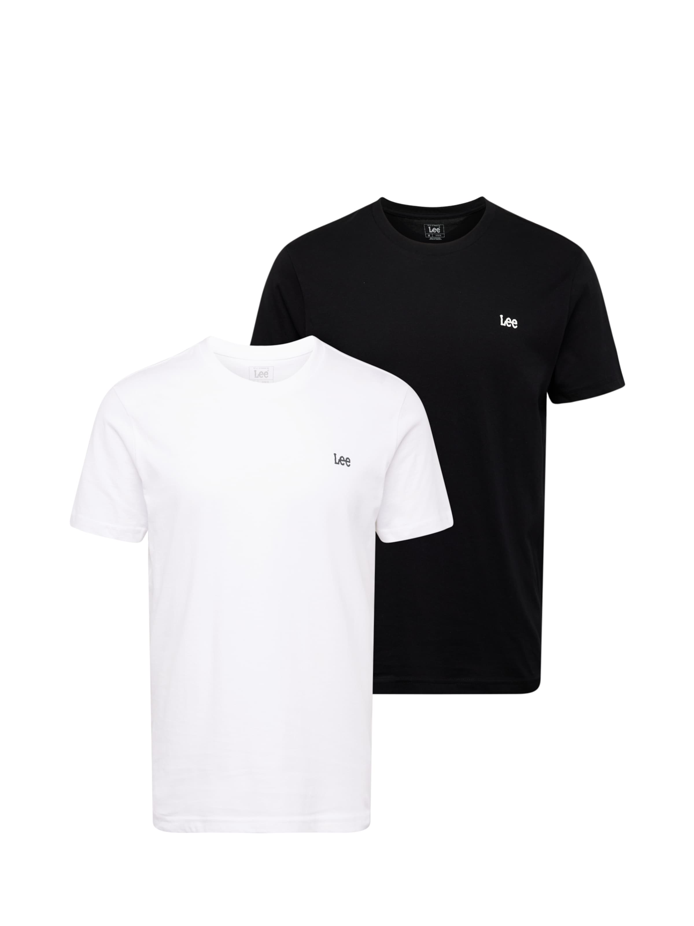 Lee Μπλουζάκι 'TWIN PACK CREW' γυναίκες μαύρο xxl