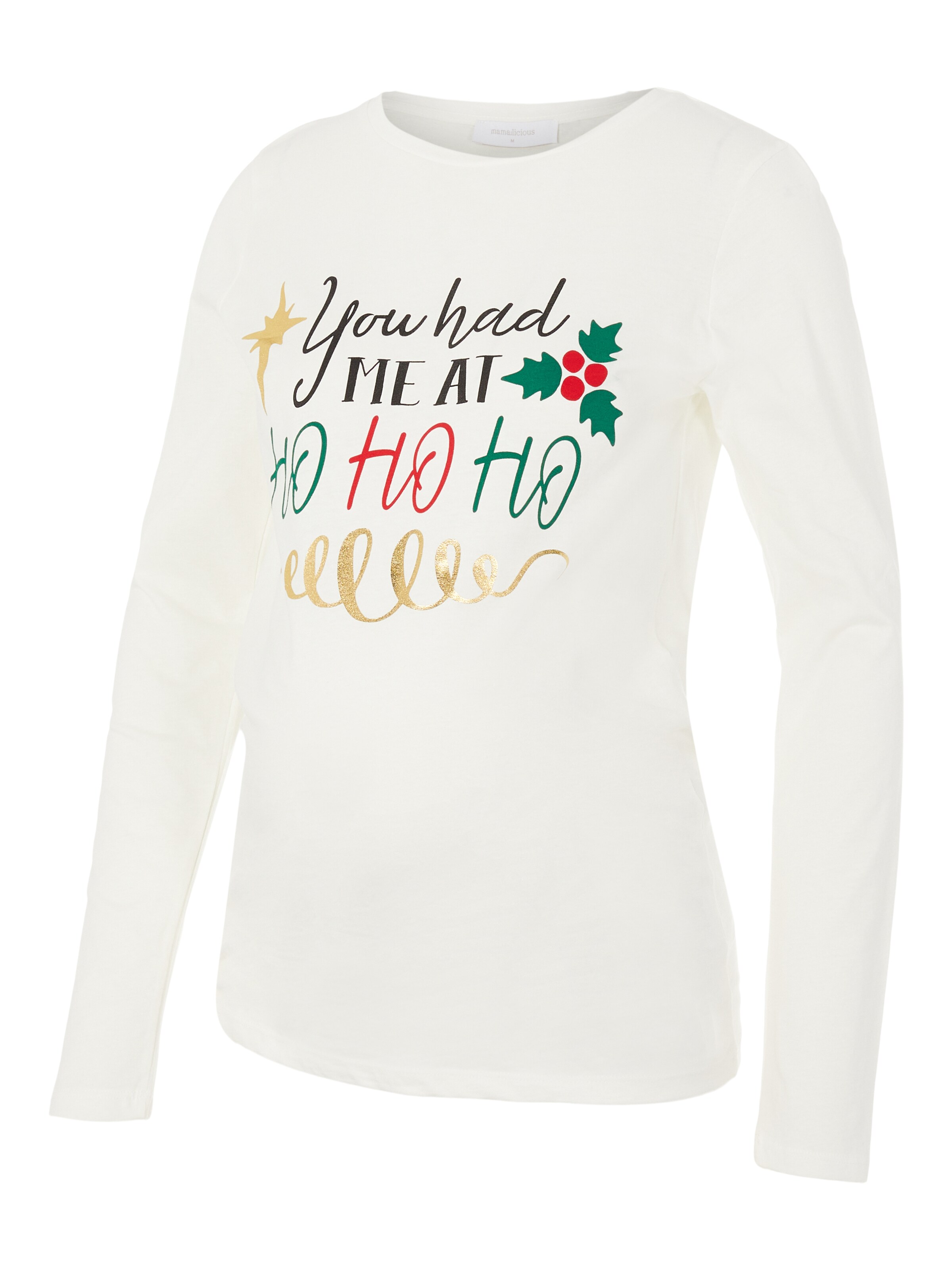 Mamalicious T-Shirt 'hoho' L Blanc