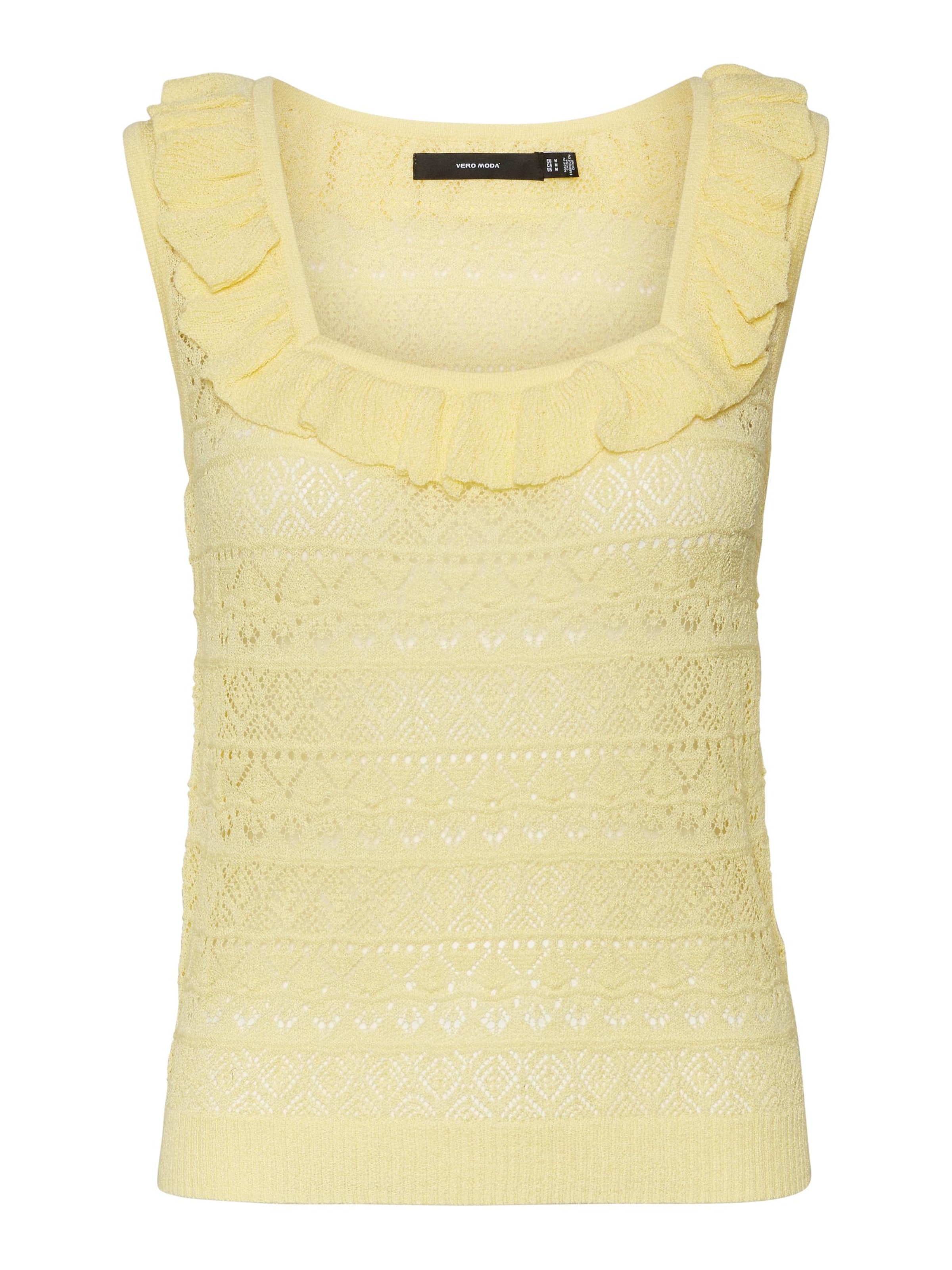 Vero Moda Tops En Tricot 'mikia' L Jaune